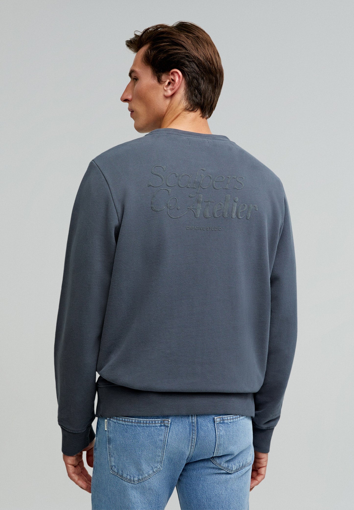 SWEATSHIRT MIT FLOCKPRINT-LOGO