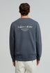 SWEATSHIRT IM WASHED-LOOK MIT LOGOPRINT