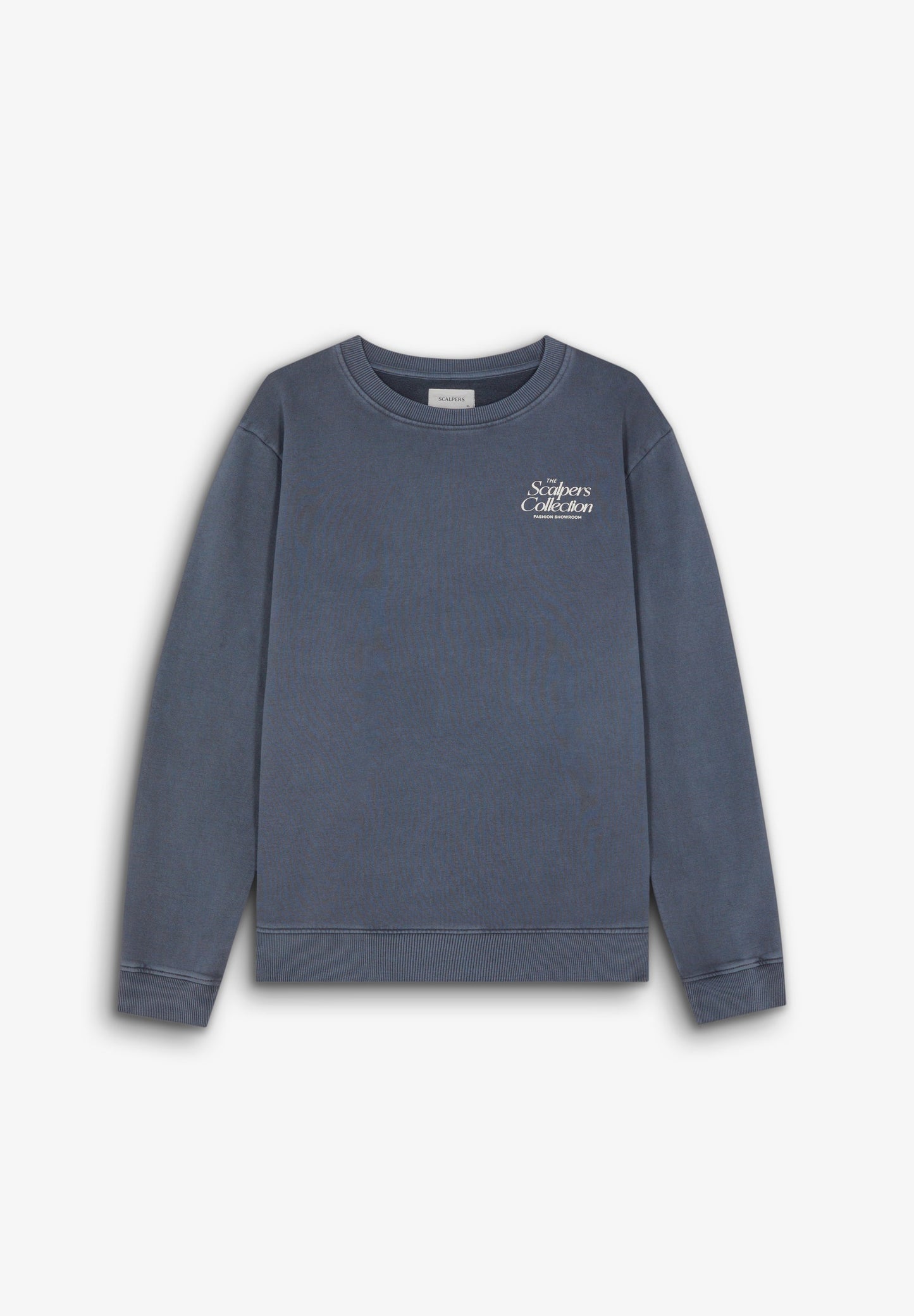 SWEATSHIRT IM WASHED-LOOK MIT LOGOPRINT