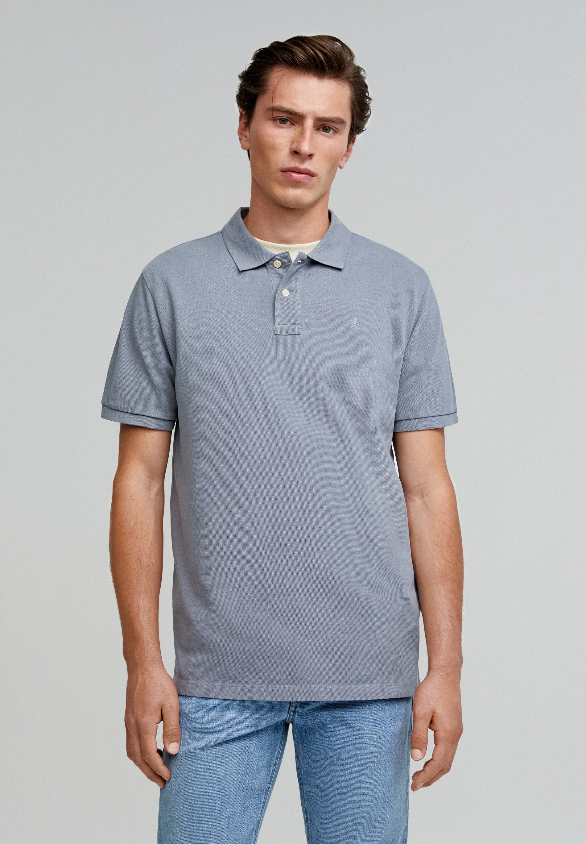 BASIC-POLOSHIRT MIT TOTENKOPF