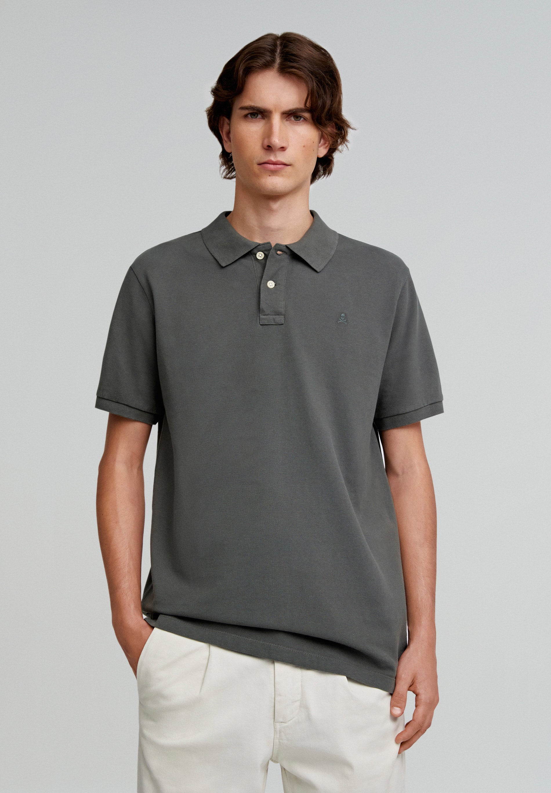 BASIC-POLOSHIRT MIT TOTENKOPF