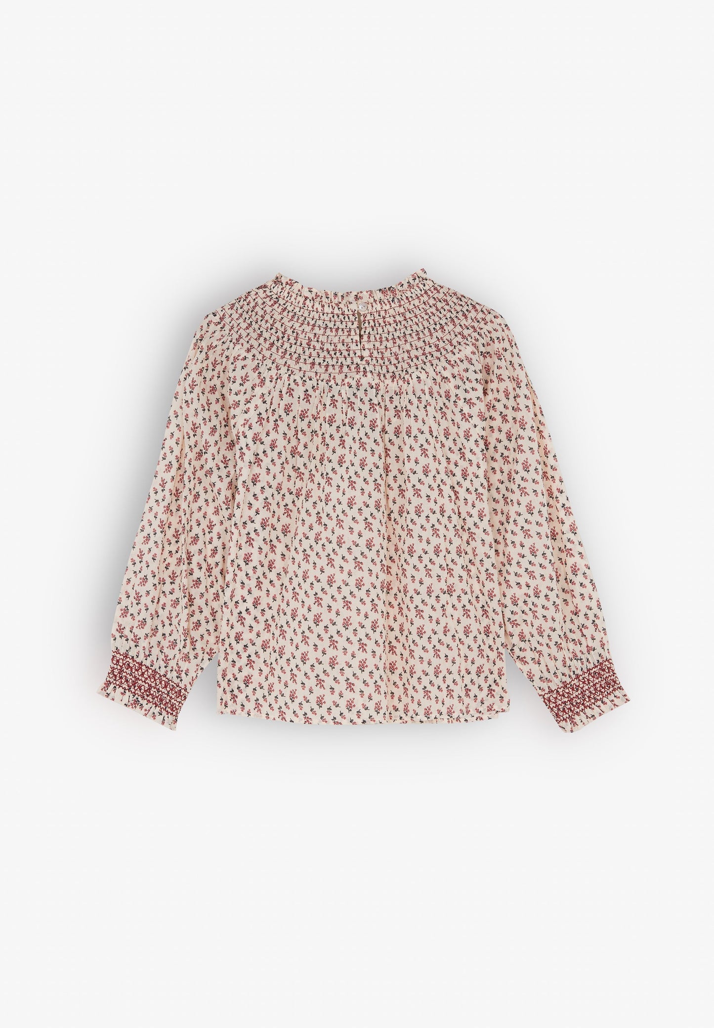 CRÊPE-BLUSE MIT BLUMENMUSTER