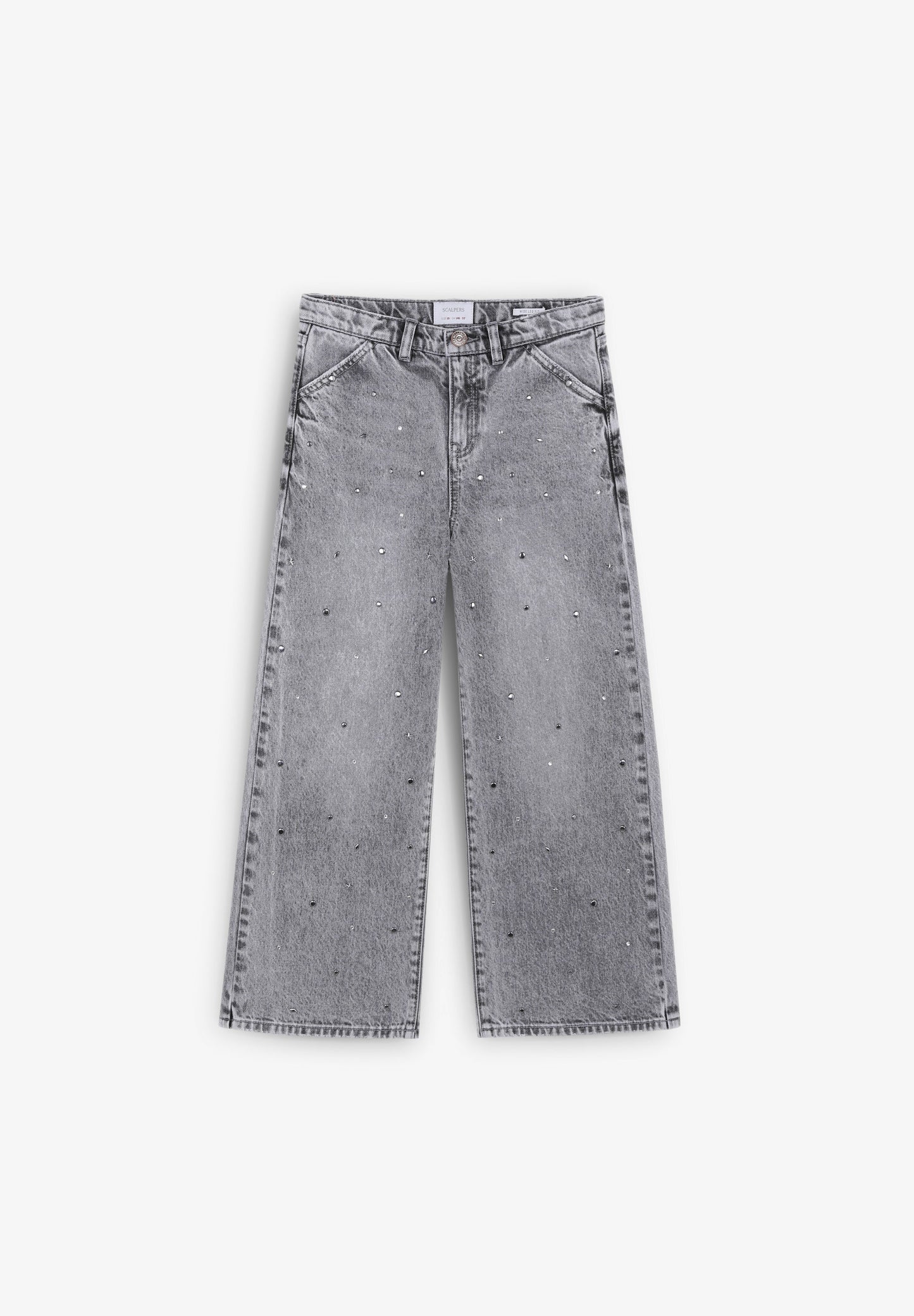 CULOTTE-JEANS MIT NIETEN