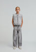 CULOTTE-JEANS MIT NIETEN