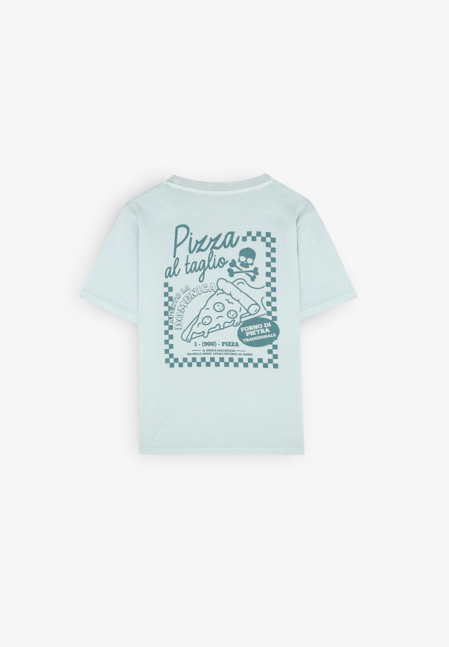 T-SHIRT MIT PIZZA-PRINT