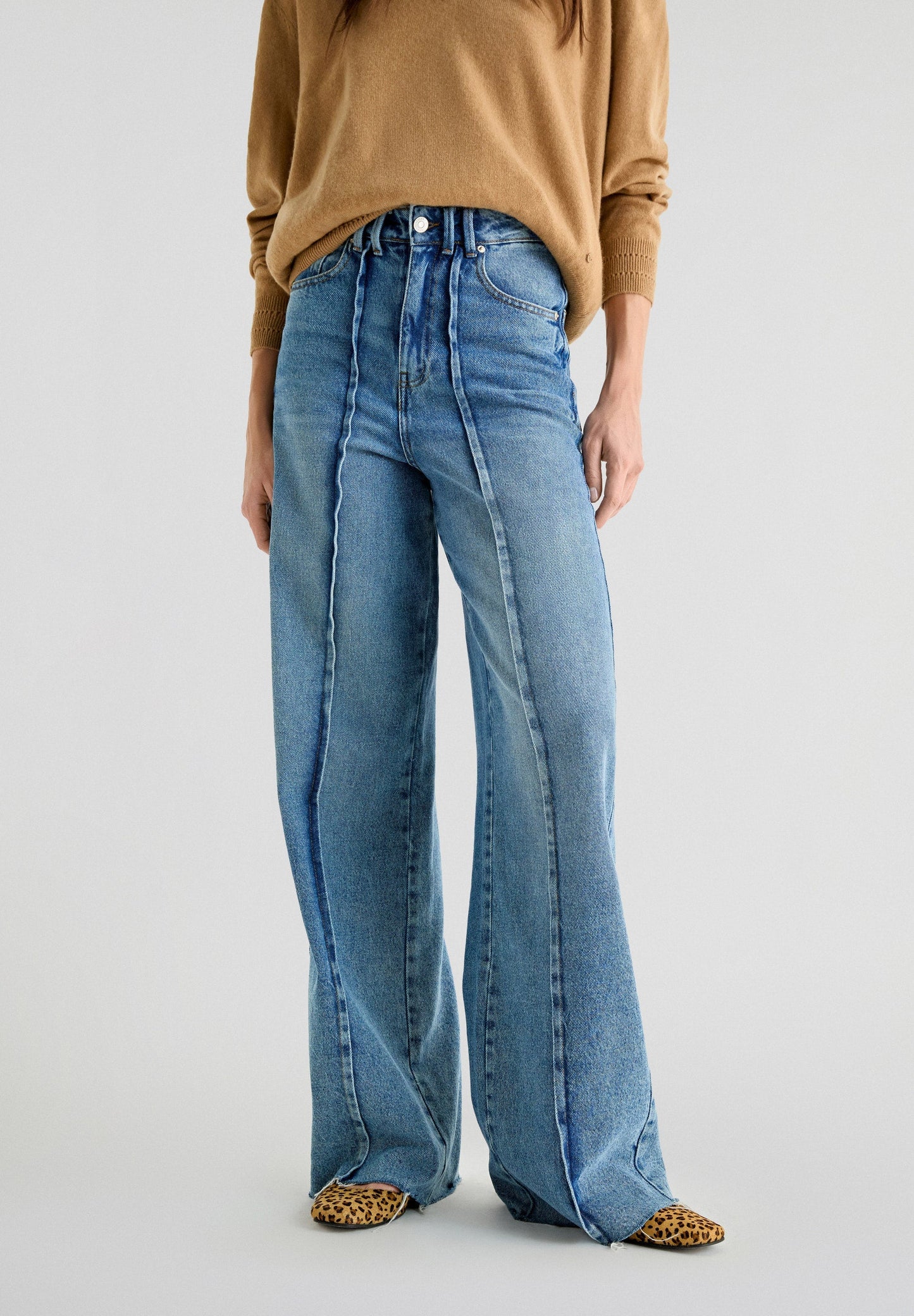 FULL-LENGTH-JEANS ZIERNAHT