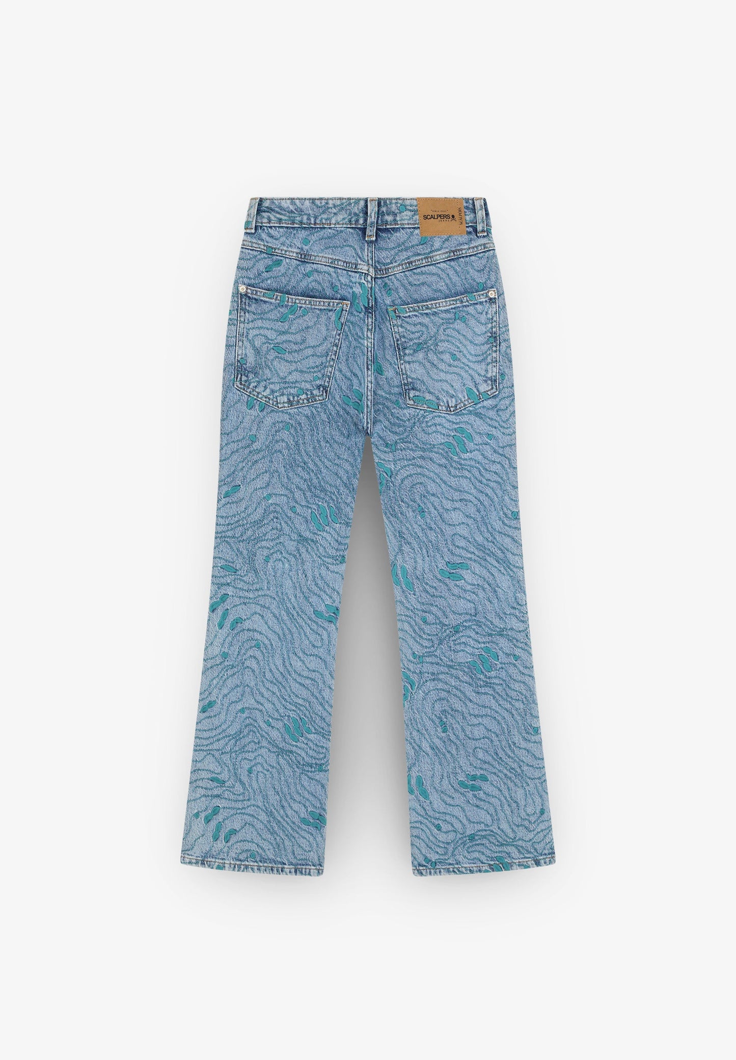 WAVY EMB DENIM PANT