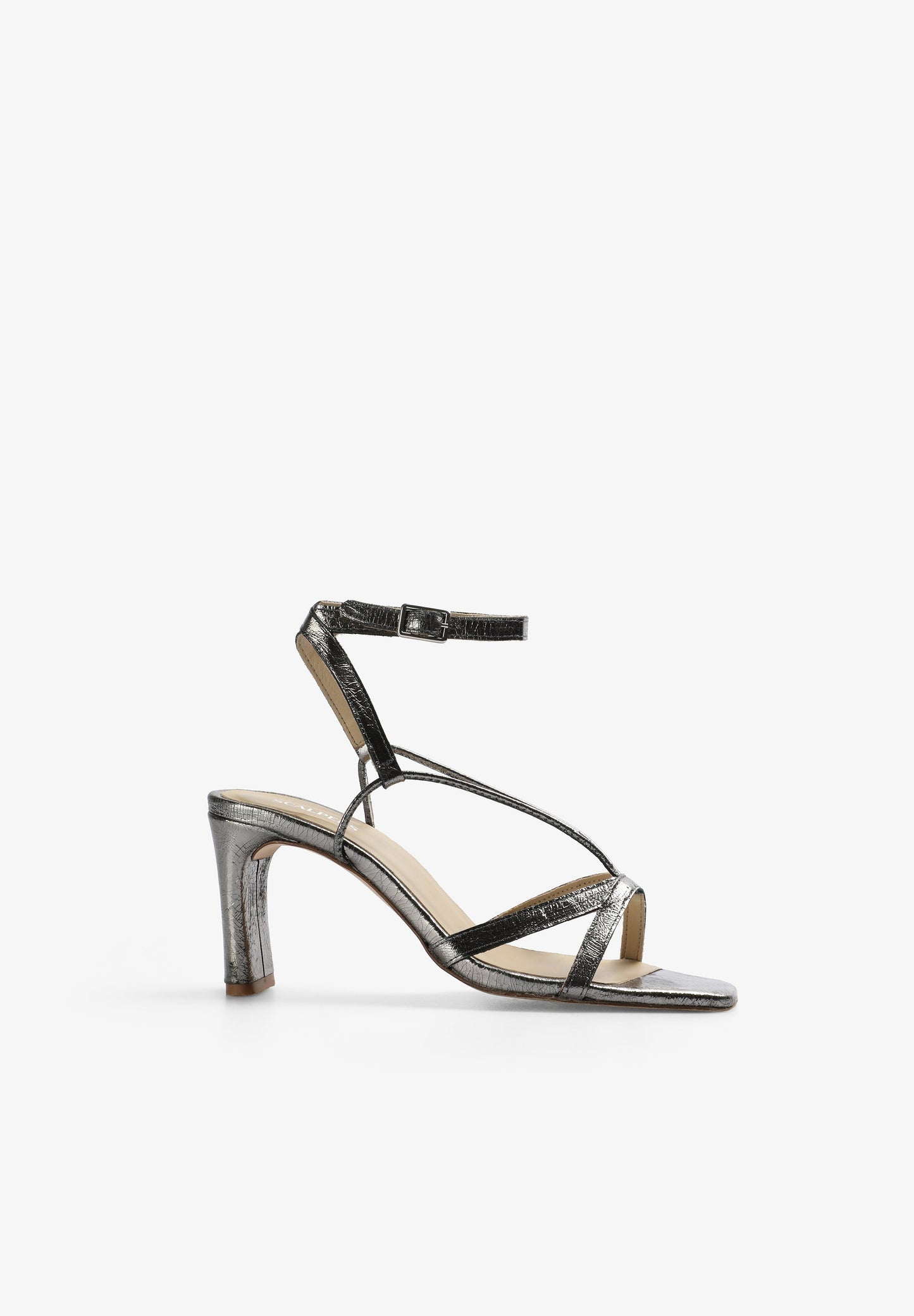 METALLIC-SANDALEN MIT ABSATZ