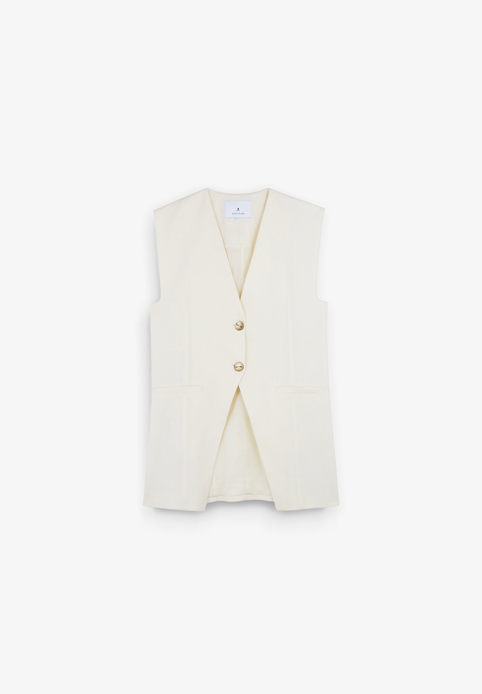 LINEN PLAIN VEST