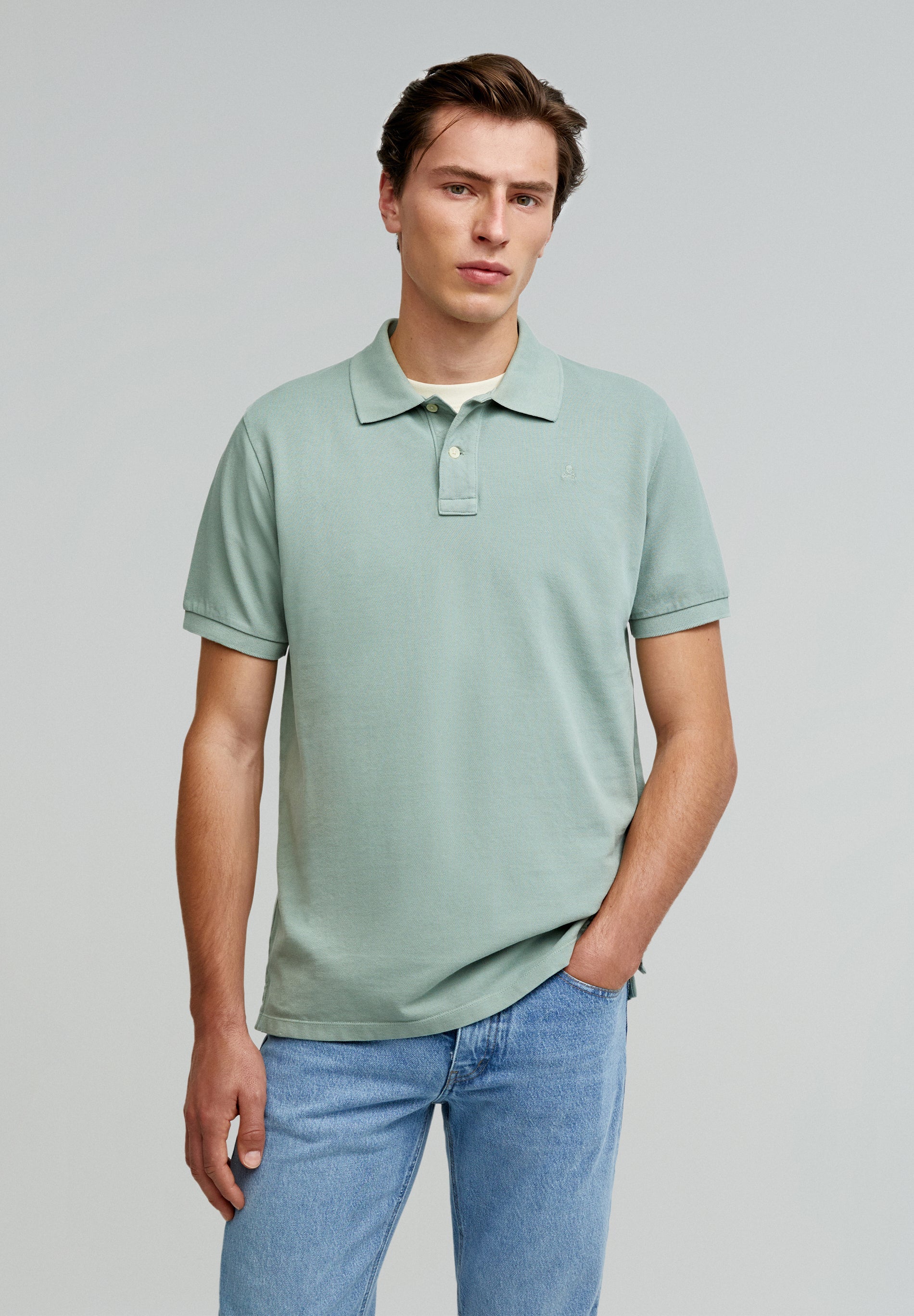 BASIC-POLOSHIRT MIT TOTENKOPF