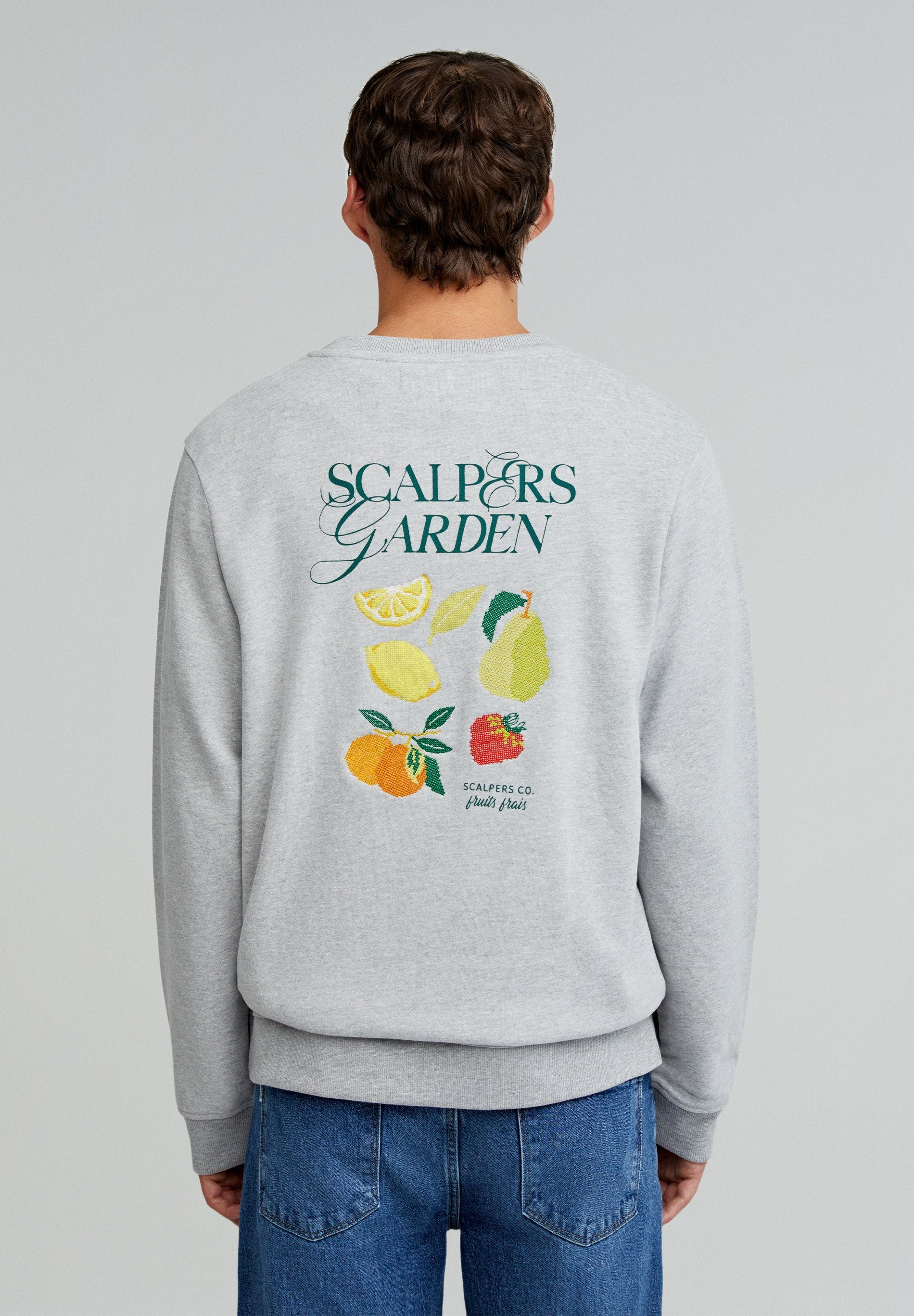 SWEATSHIRT MIT OBSTSTICKEREI