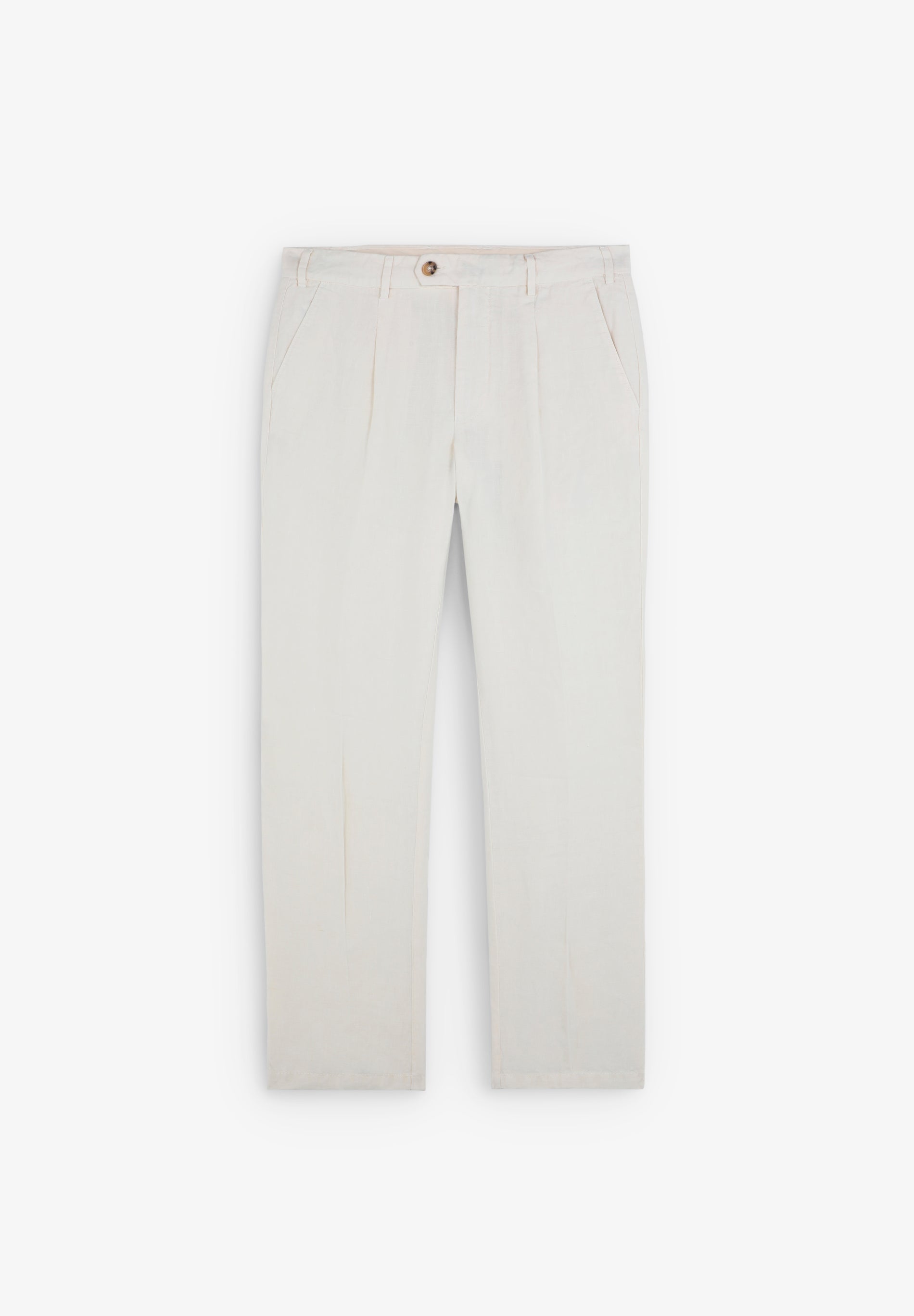 BUNDFALTENHOSE AUS LEINEN
