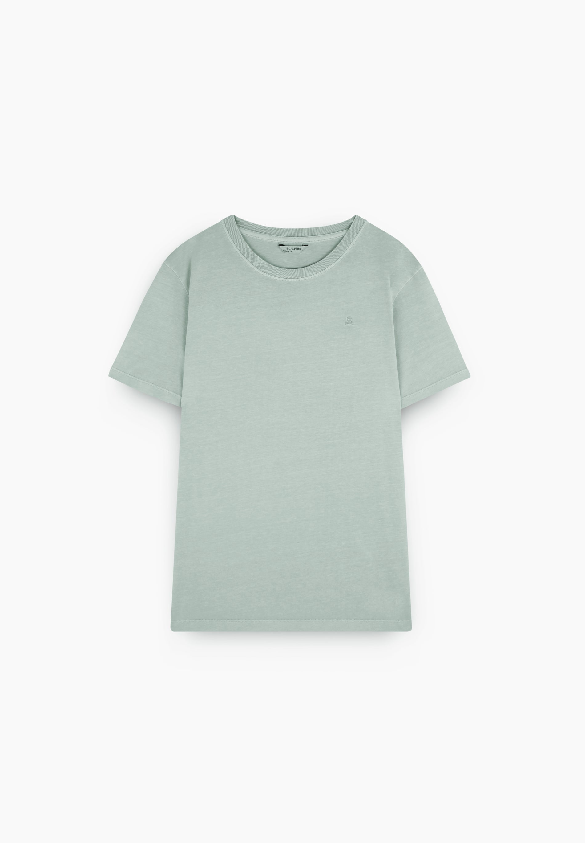SHIRT MIT FARBLICH PASSENDER TOTENKOPFSTICKEREI