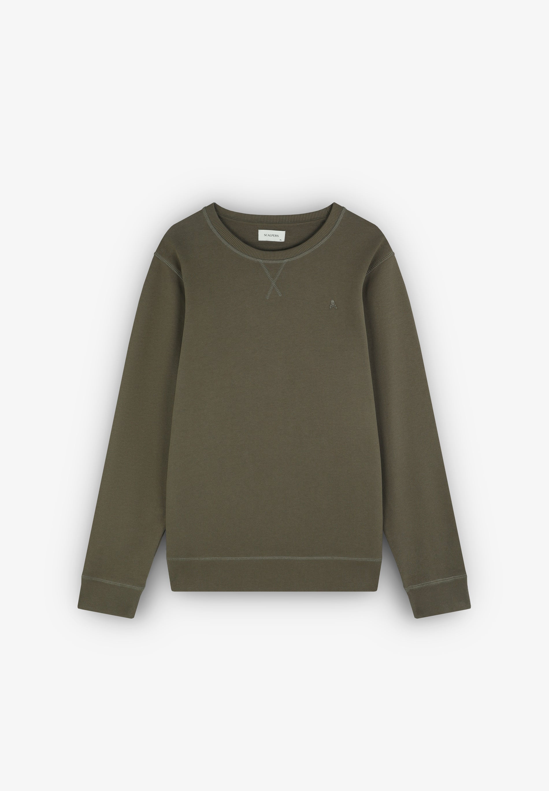 SWEATSHIRT BASIC TOTENKOPF-STICKEREI
