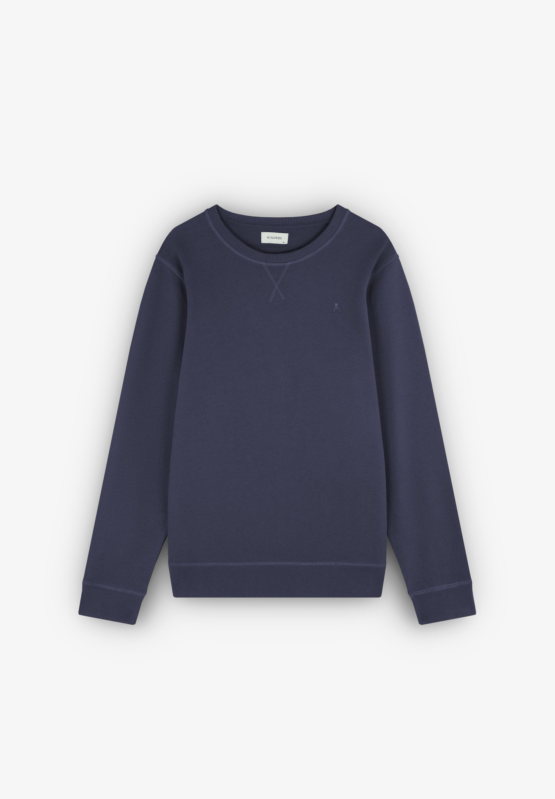 SWEATSHIRT BASIC TOTENKOPF-STICKEREI