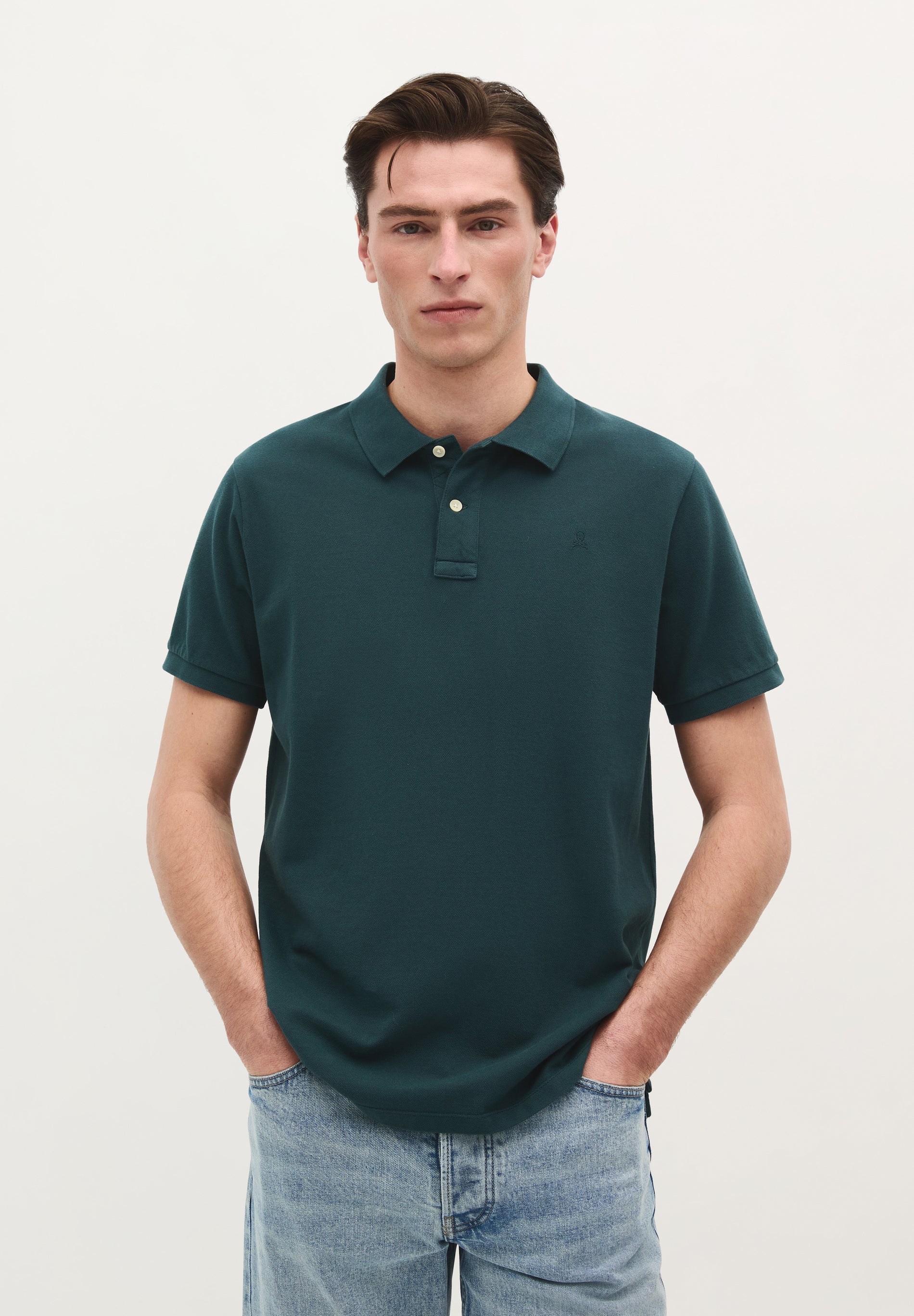 BASIC-POLOSHIRT MIT TOTENKOPF