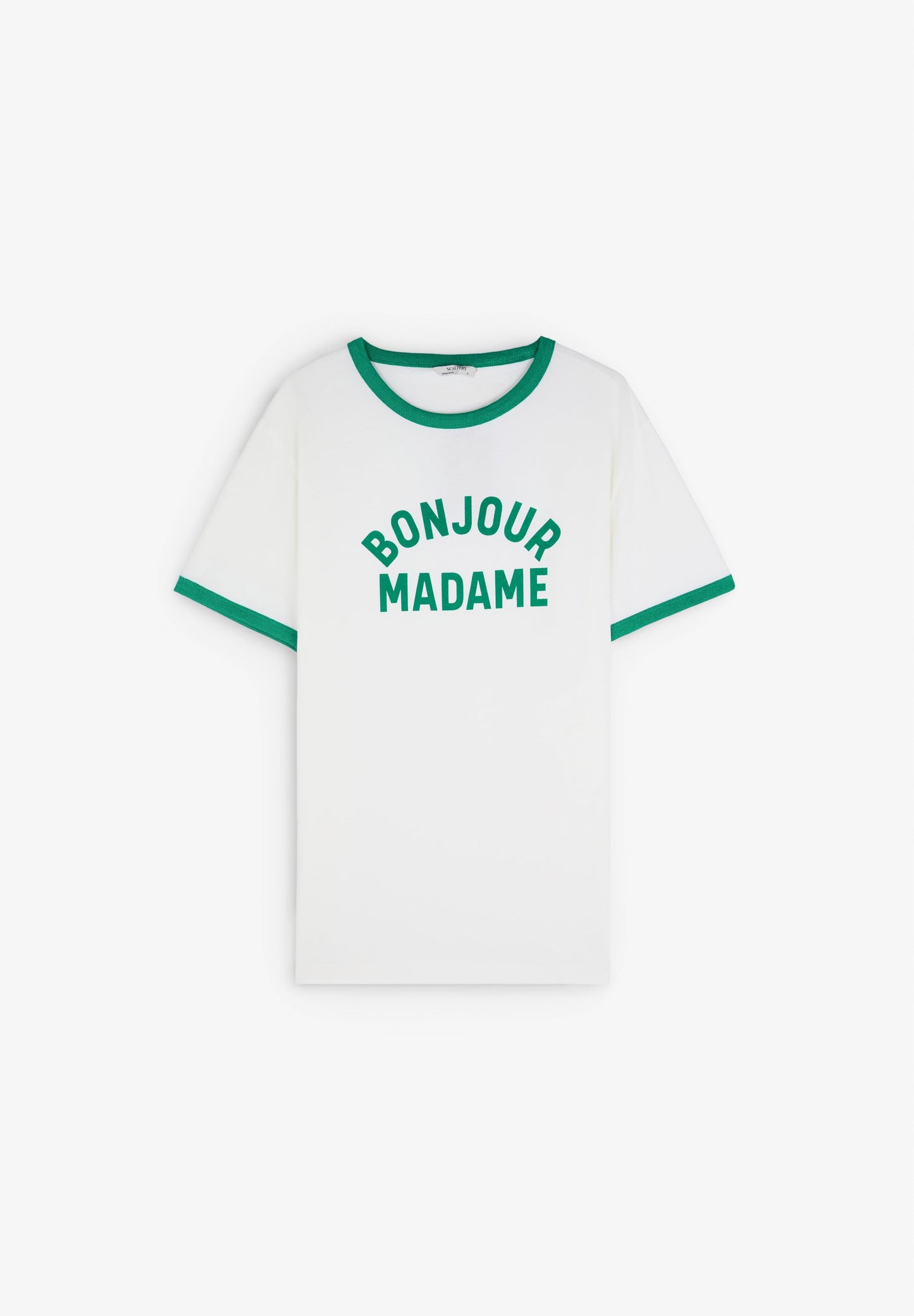 T-SHIRT MIT BONJOUR-PRINT