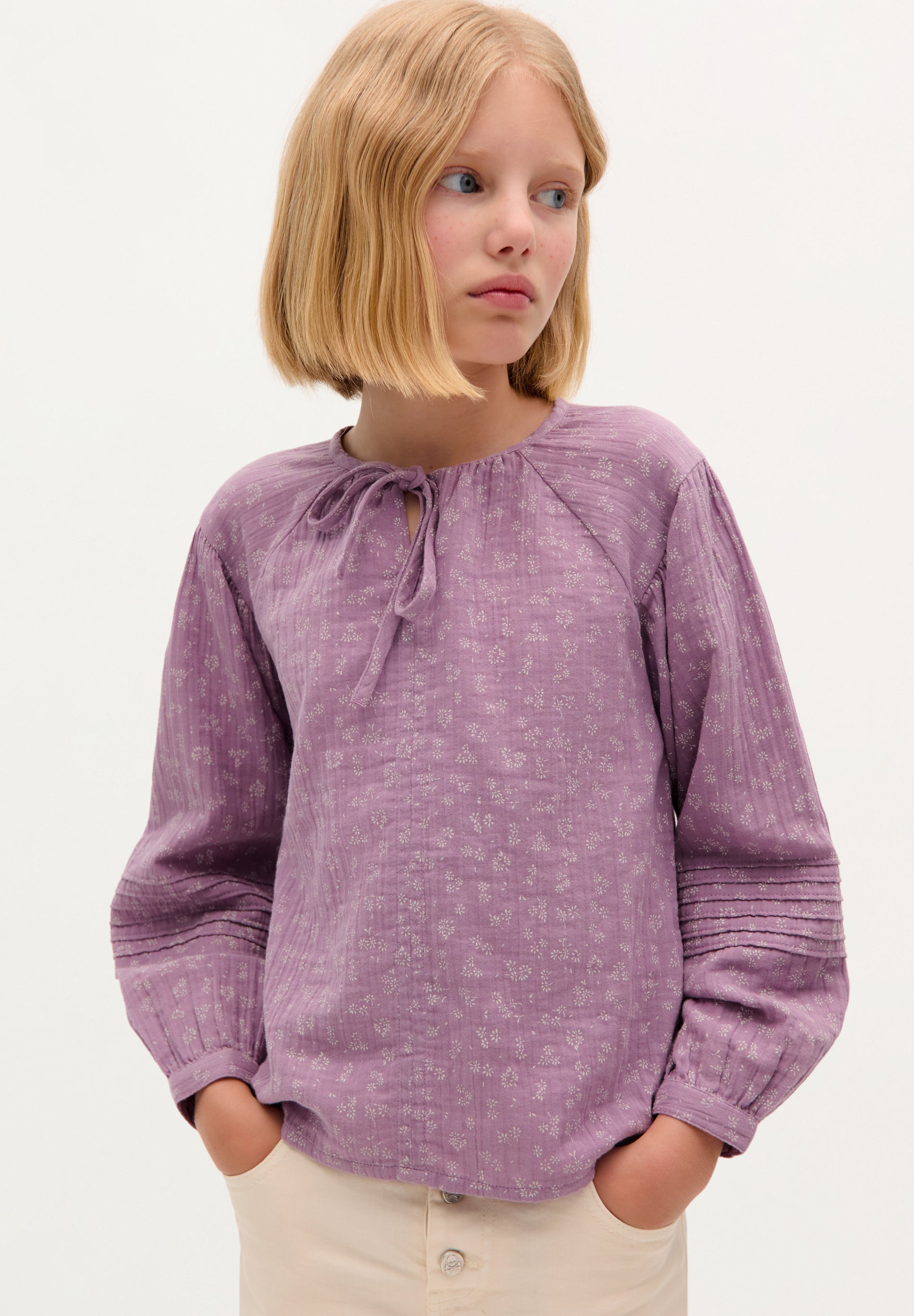 BLUSE MIT PRINT