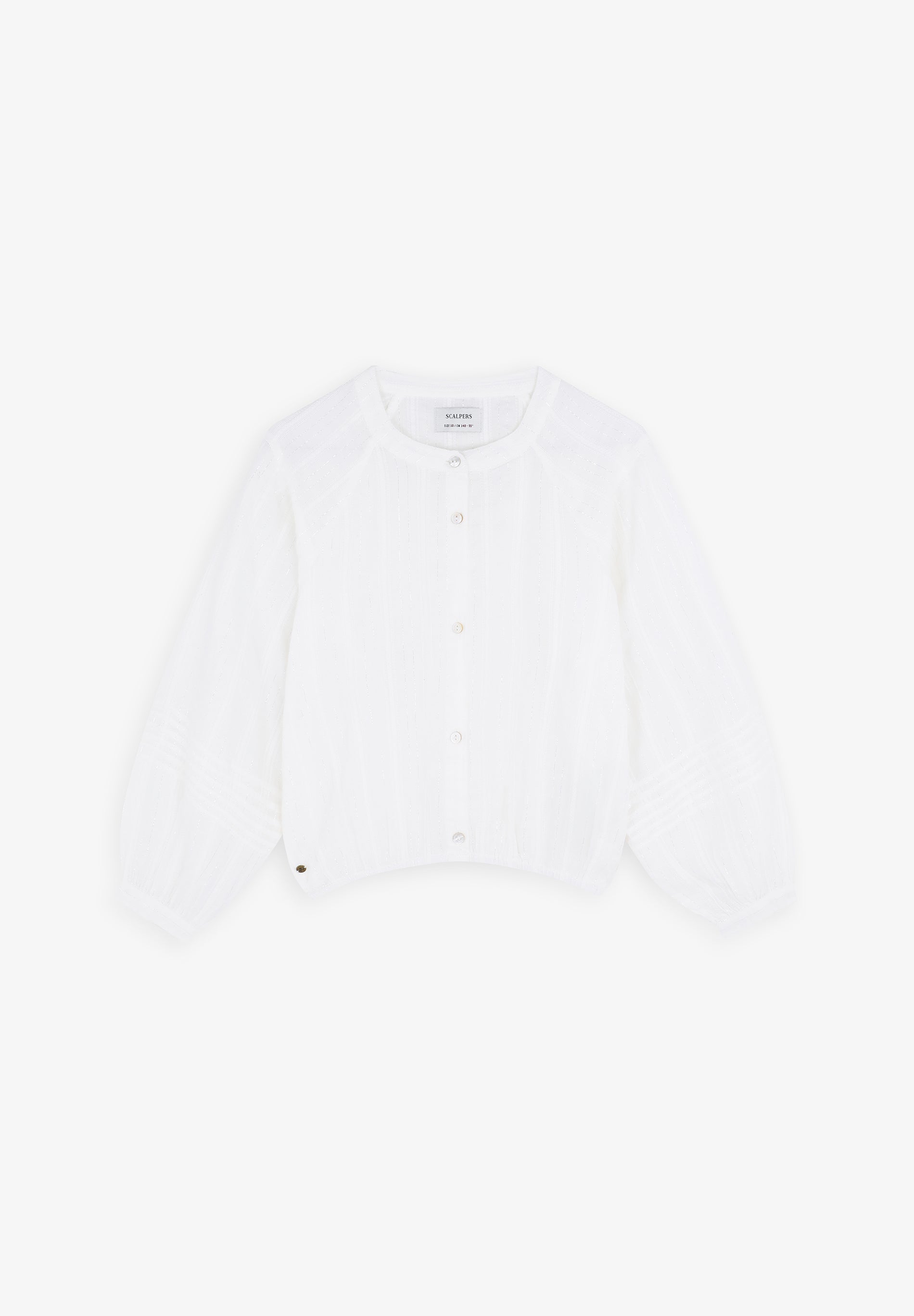 BLUSE MIT MAO-KRAGEN