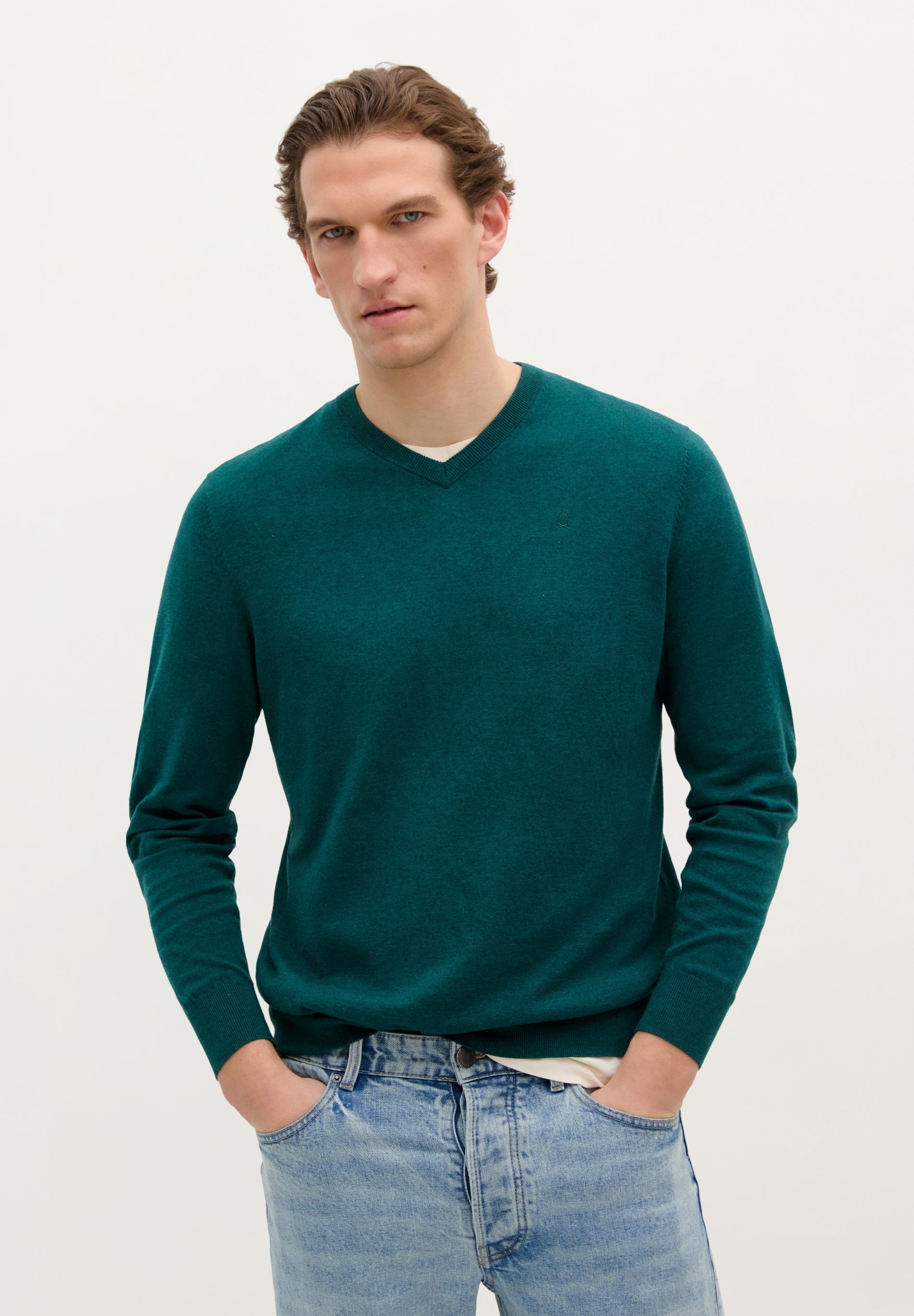 SCSKULL V NECK TRICOT