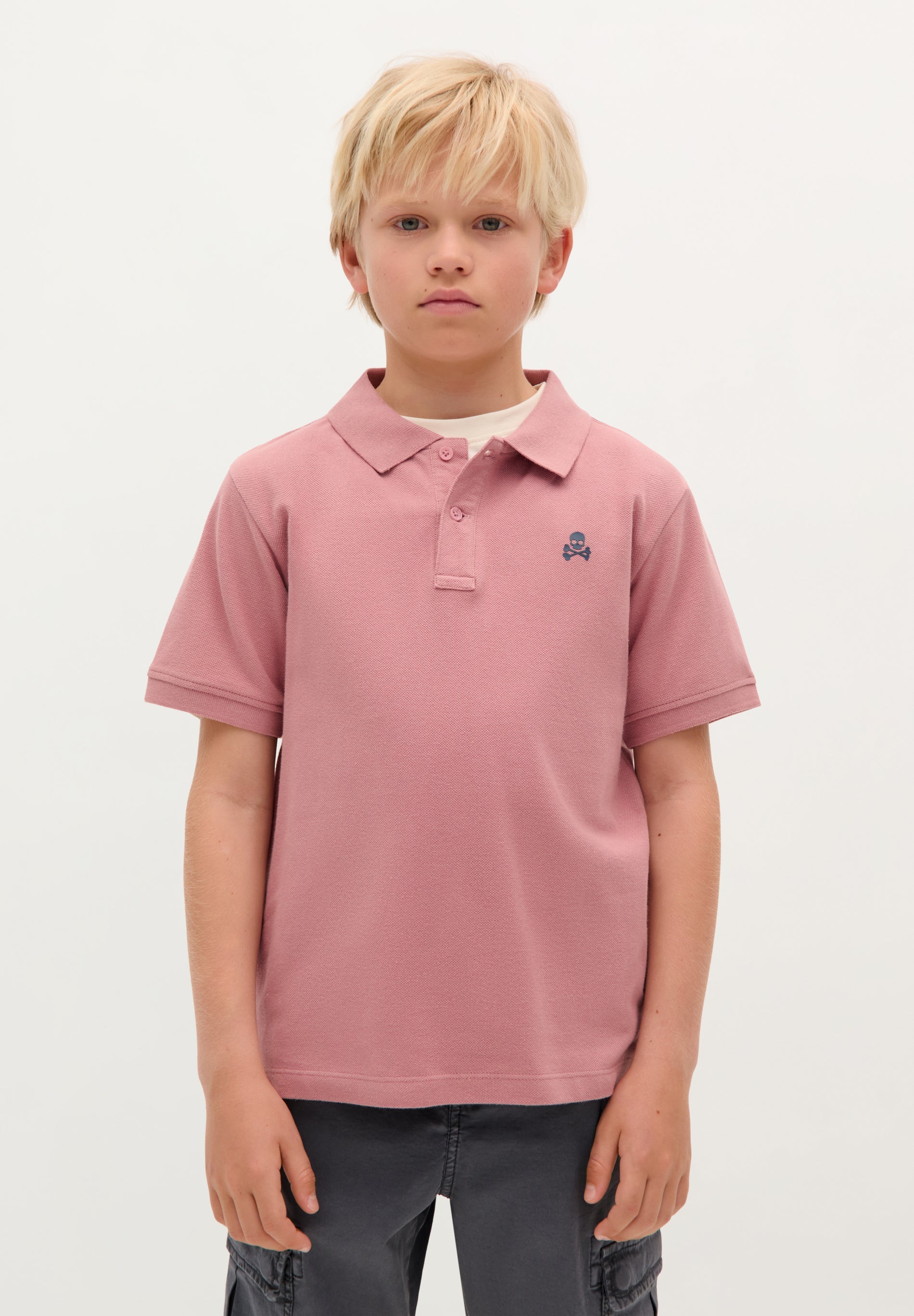BASIC-POLOSHIRT MIT TOTENKOPF