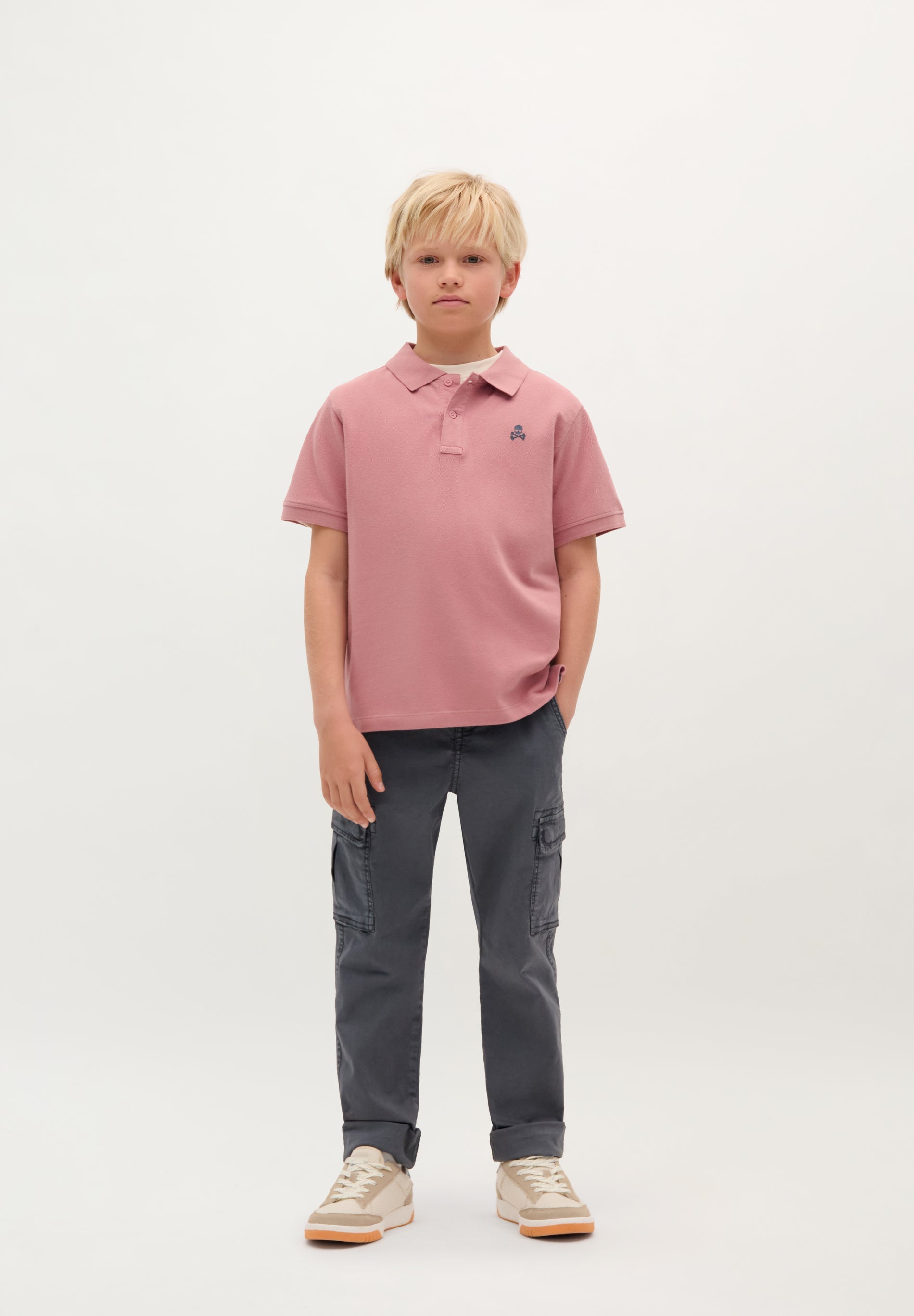 BASIC-POLOSHIRT MIT TOTENKOPF