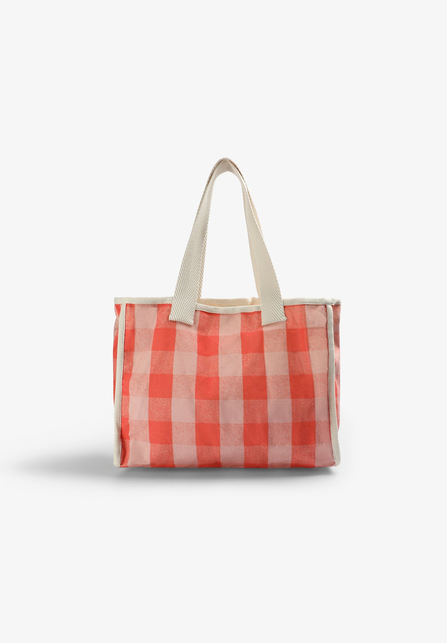 SHOPPERTASCHE MIT VICHY-PRINT