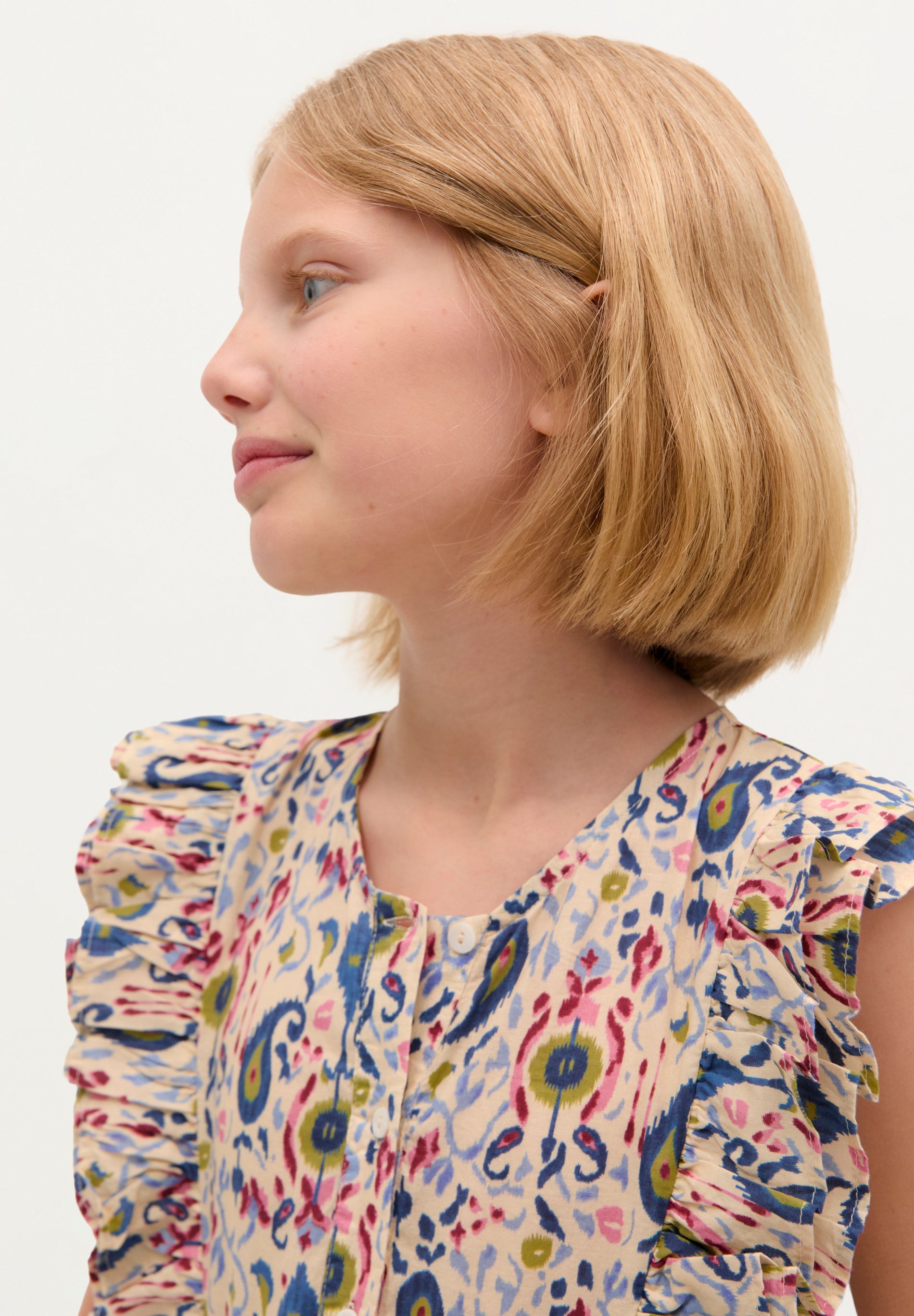 JUMPSUIT MIT PRINT UND VOLANT