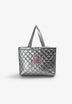 GESTEPPTE METALLIC-SHOPPERTASCHE