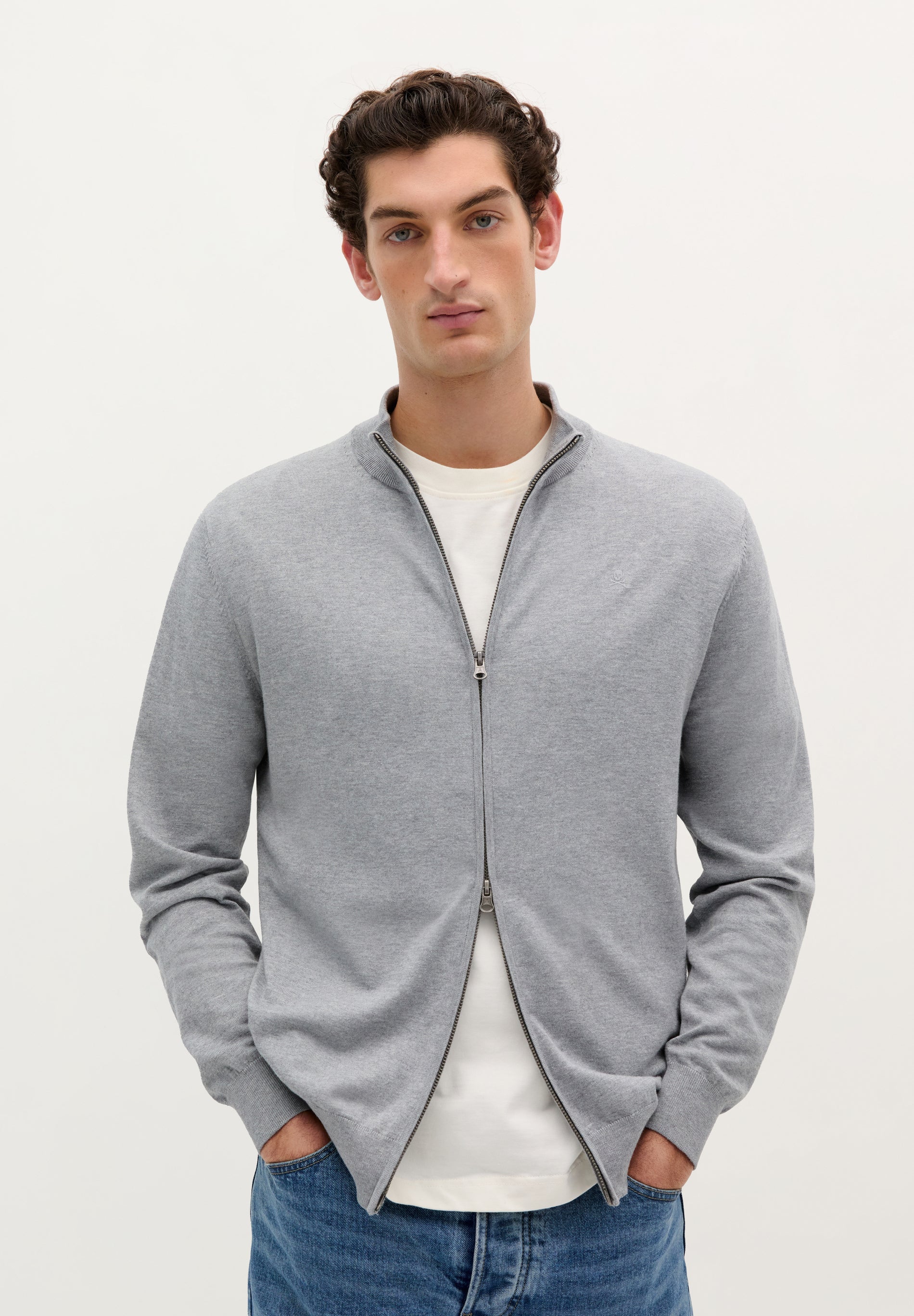 SCSKULL FULL ZIP CARDIGAN