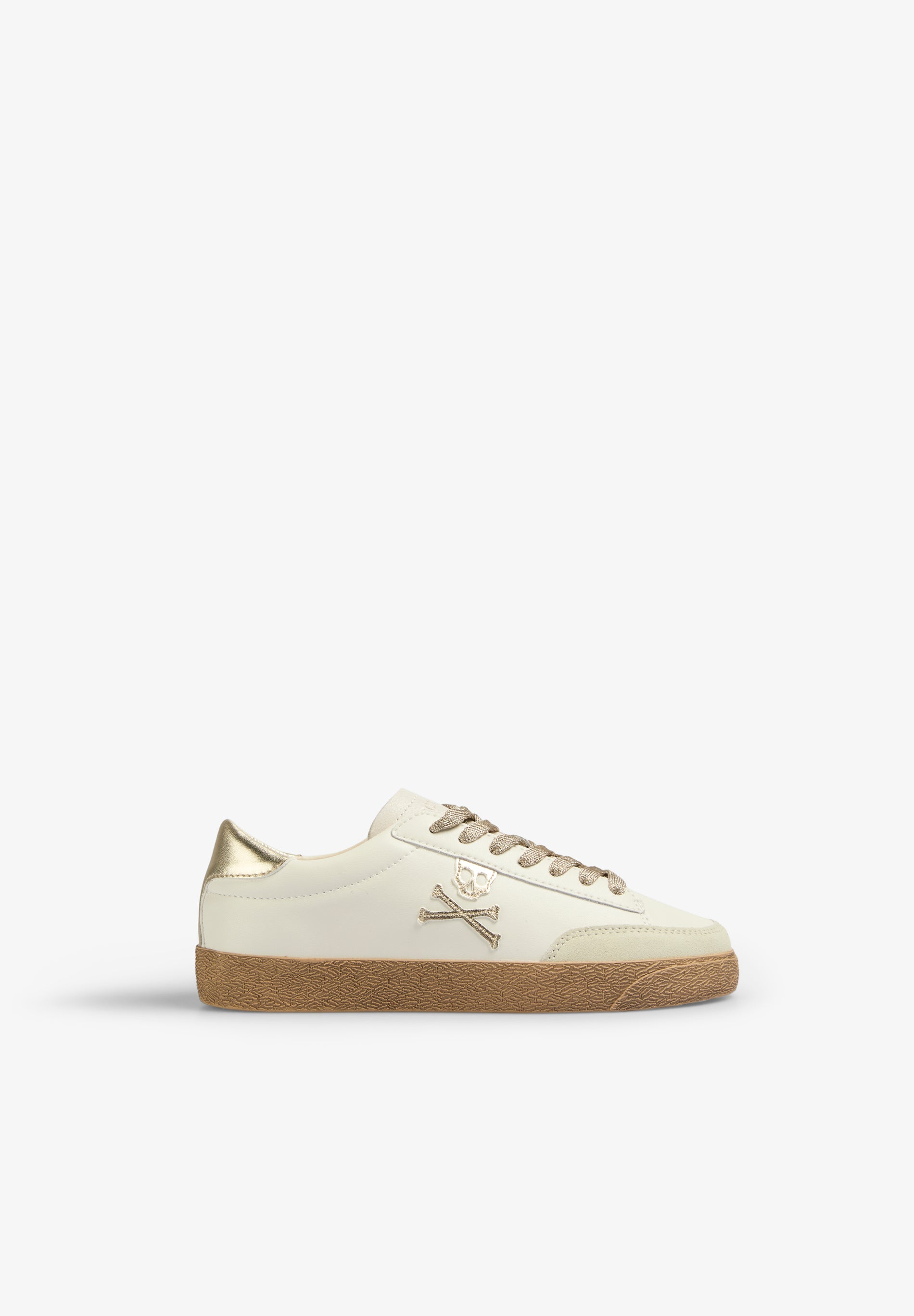 NIEDRIGE SNEAKER MIT METALLIC-TOTENKOPF