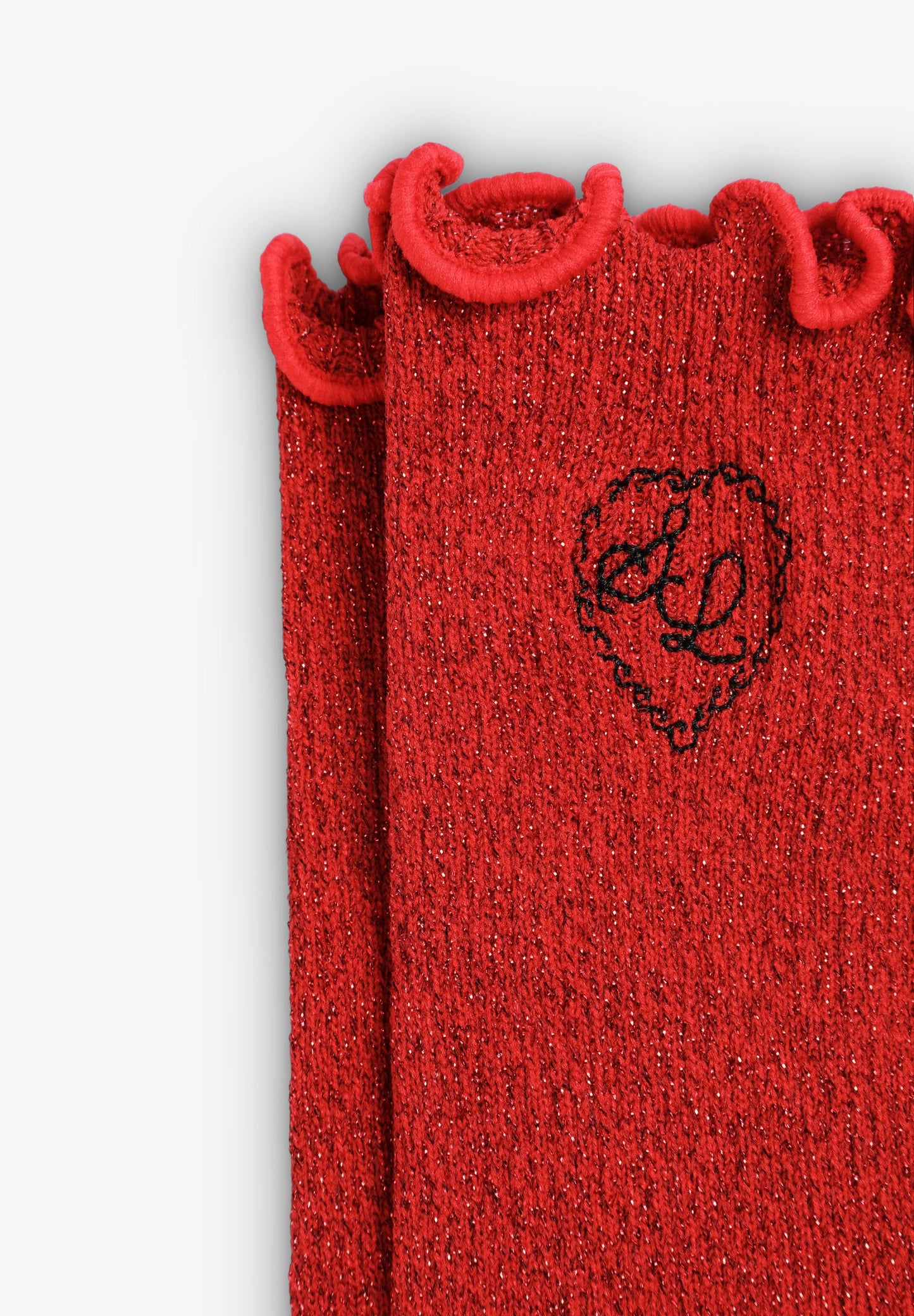 LUREX-SOCKEN MIT STICKEREI SCALPERS X LOVE STORIES