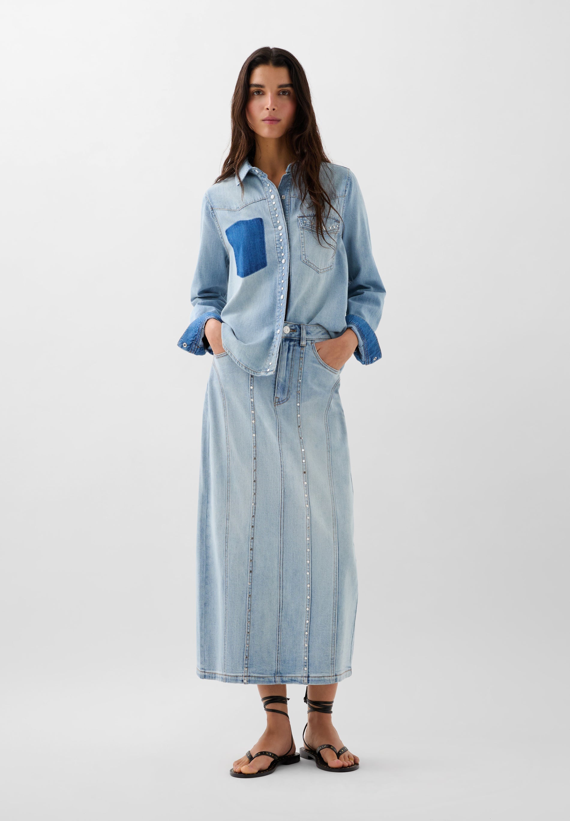 SCPOCKET JOY DENIM SKIRT