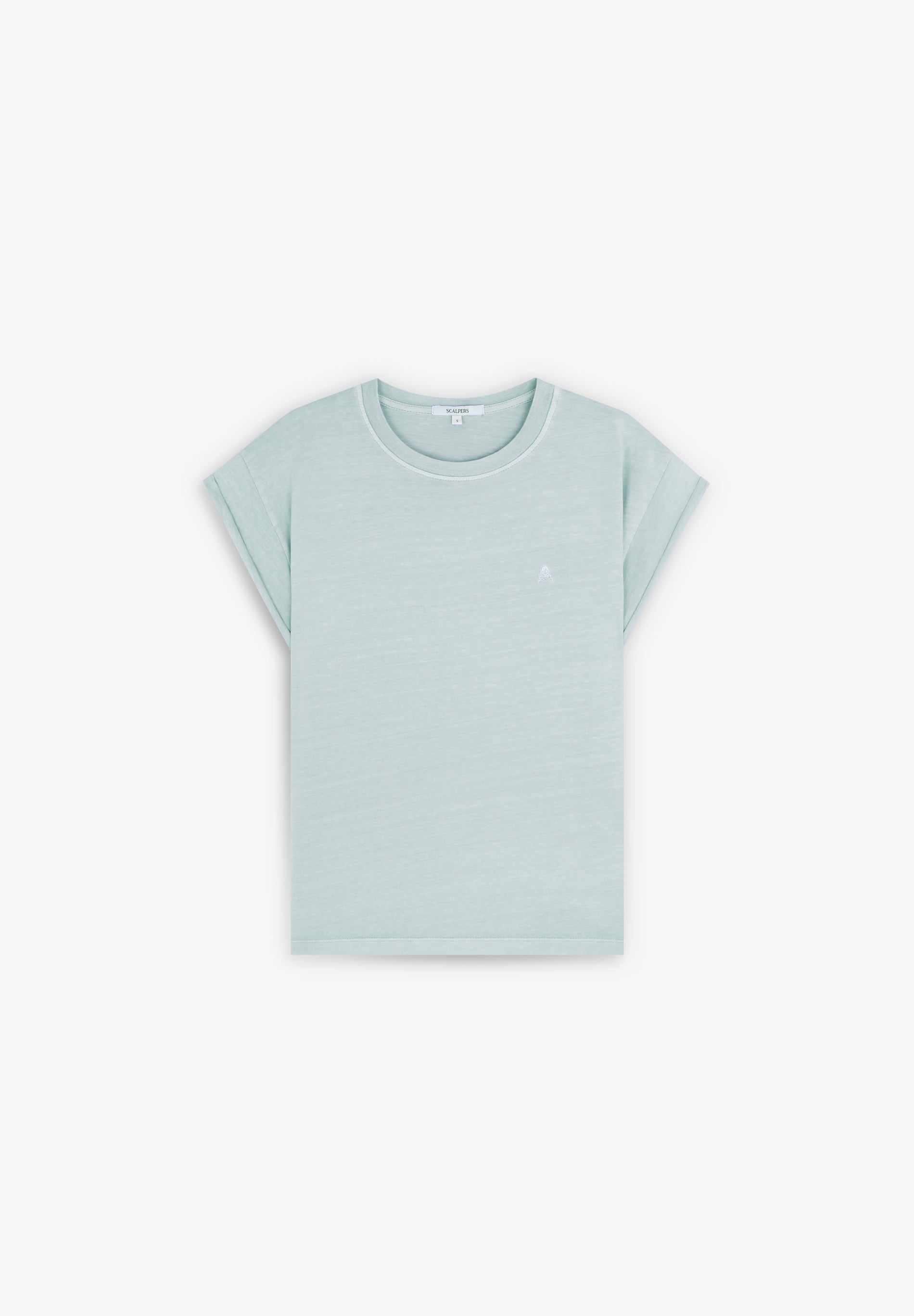 SHIRT MIT FARBLICH PASSENDER TOTENKOPFSTICKEREI