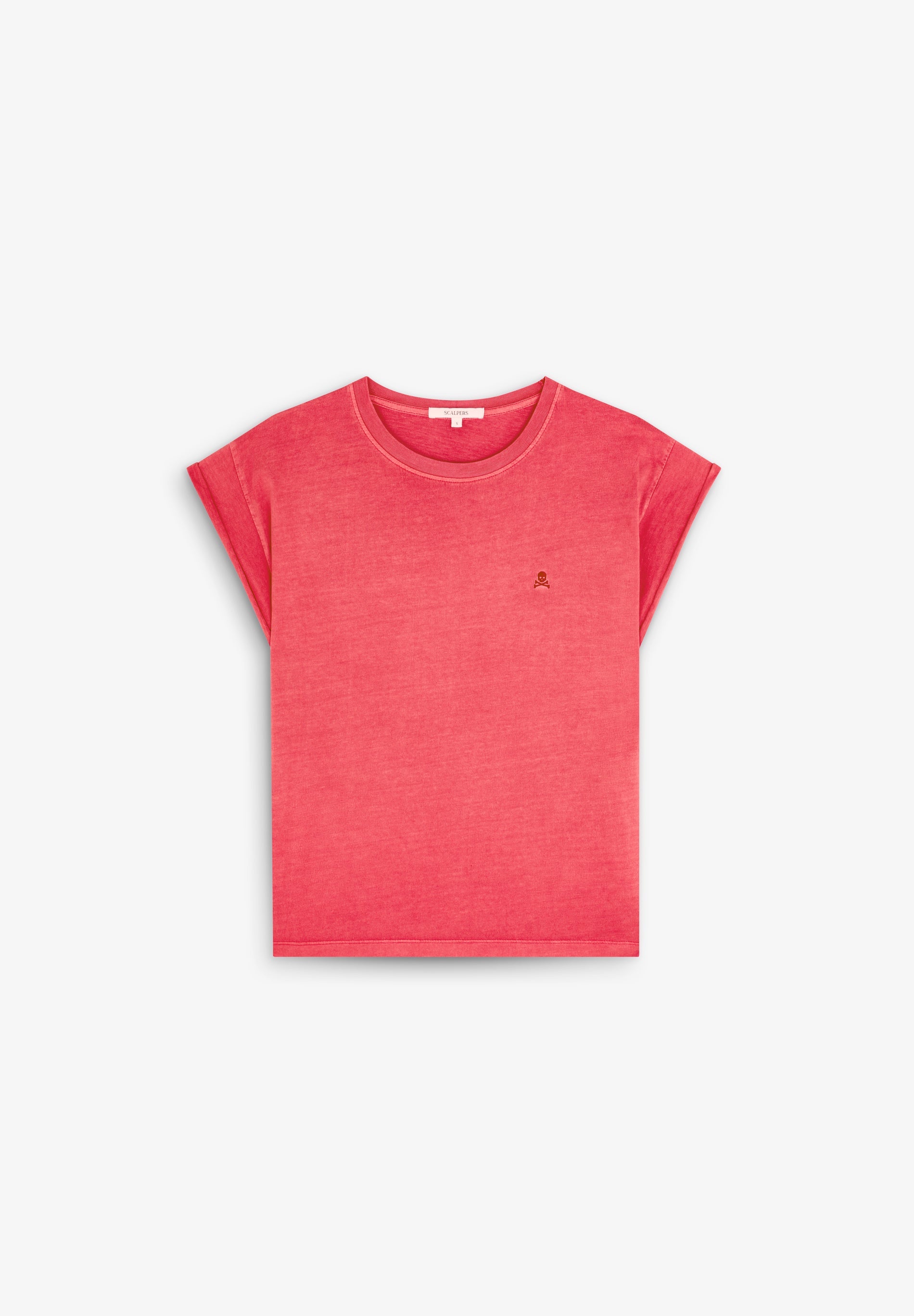 SHIRT MIT FARBLICH PASSENDER TOTENKOPFSTICKEREI