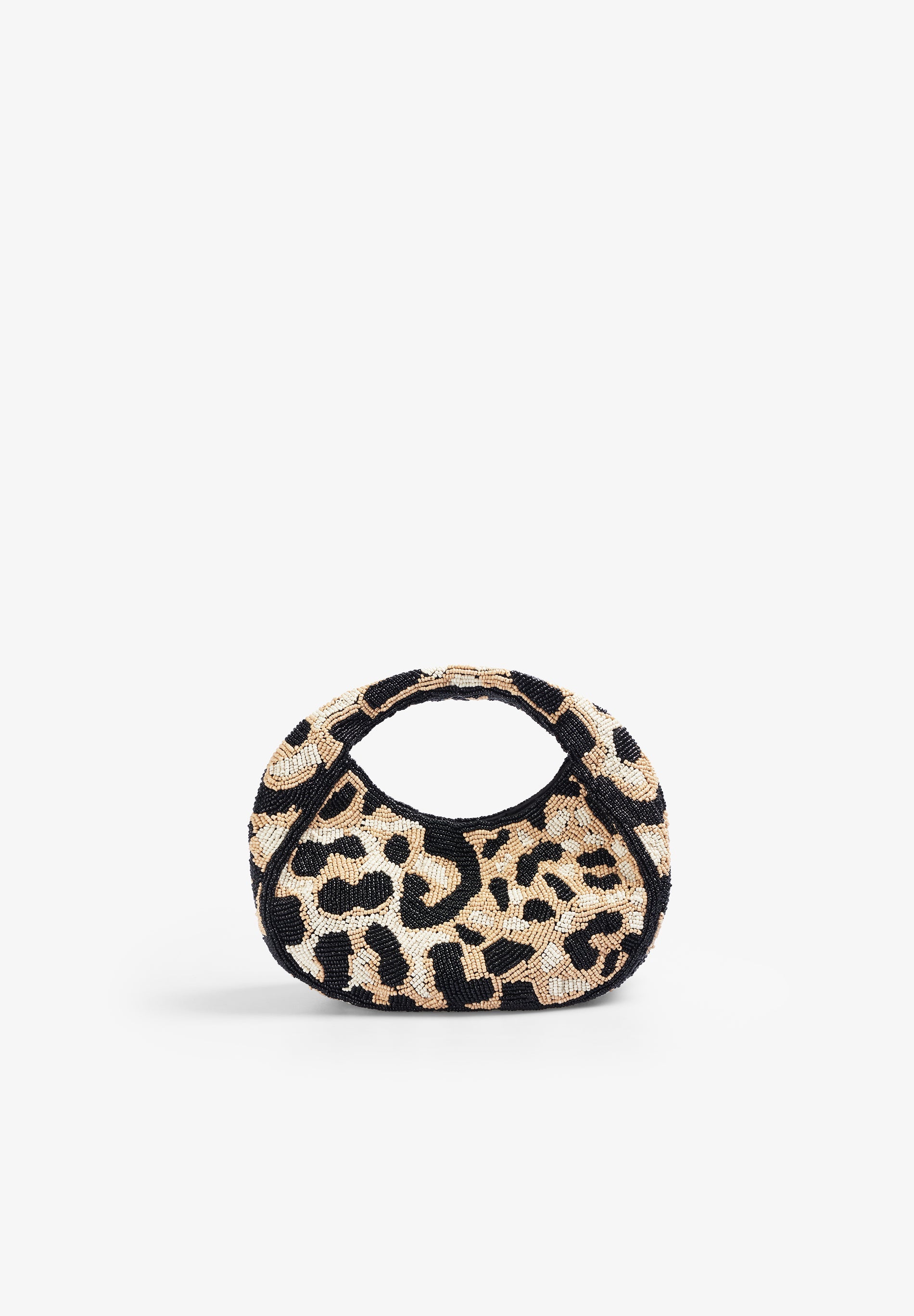 MINITASCHE AUS PERLEN MIT ANIMALPRINT