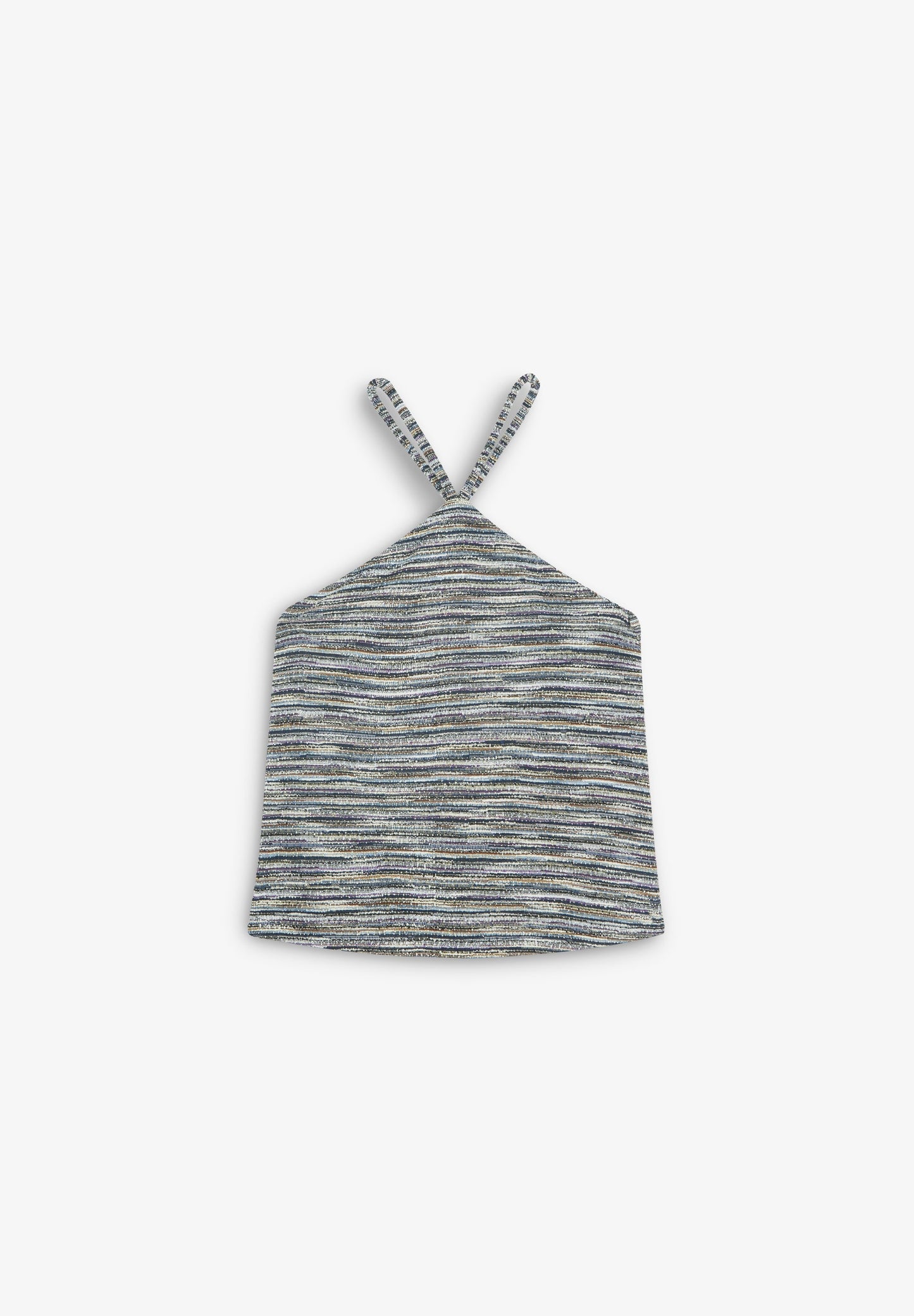 RUSTIKALES NECKHOLDER-TOP MIT LUREX