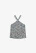 RUSTIKALES NECKHOLDER-TOP MIT LUREX
