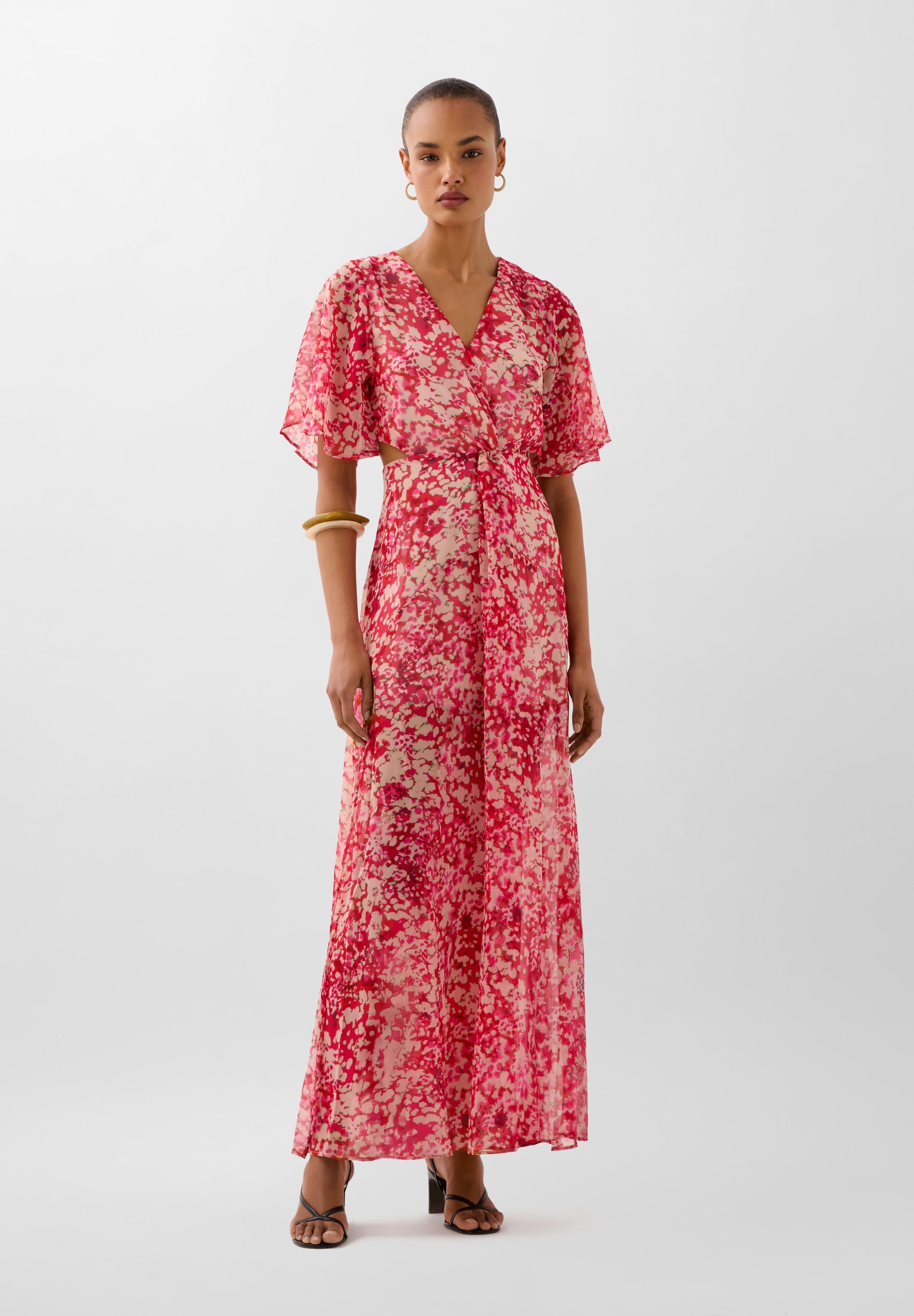 FLIESSENDES KLEID MIT PRINT