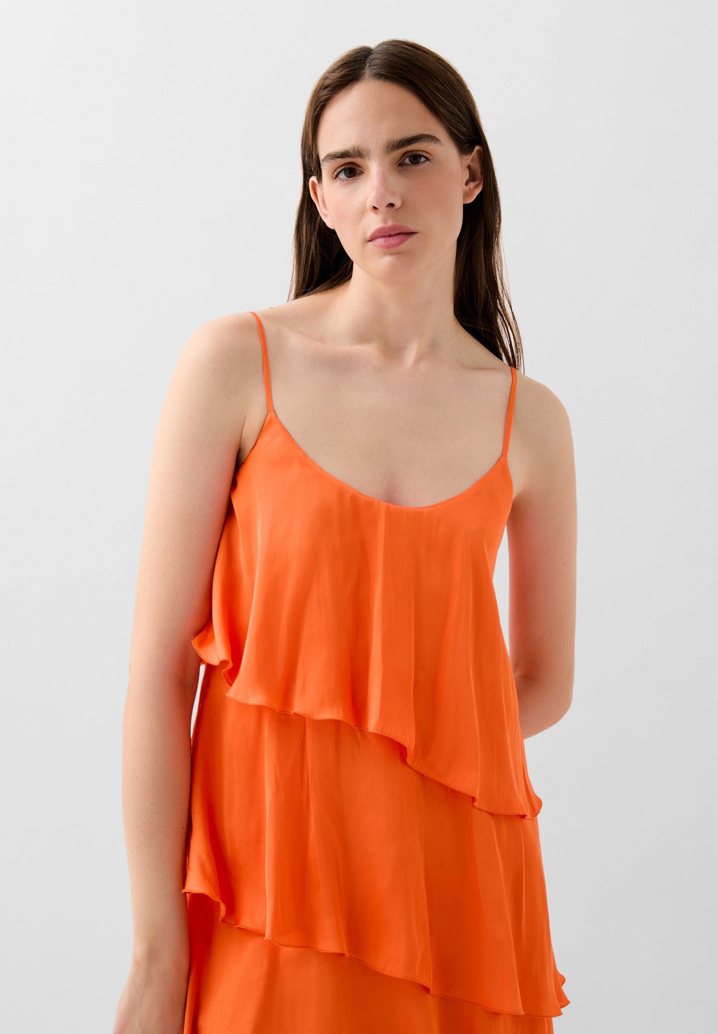 ASYMMETRISCHES KLEID VOLANTS