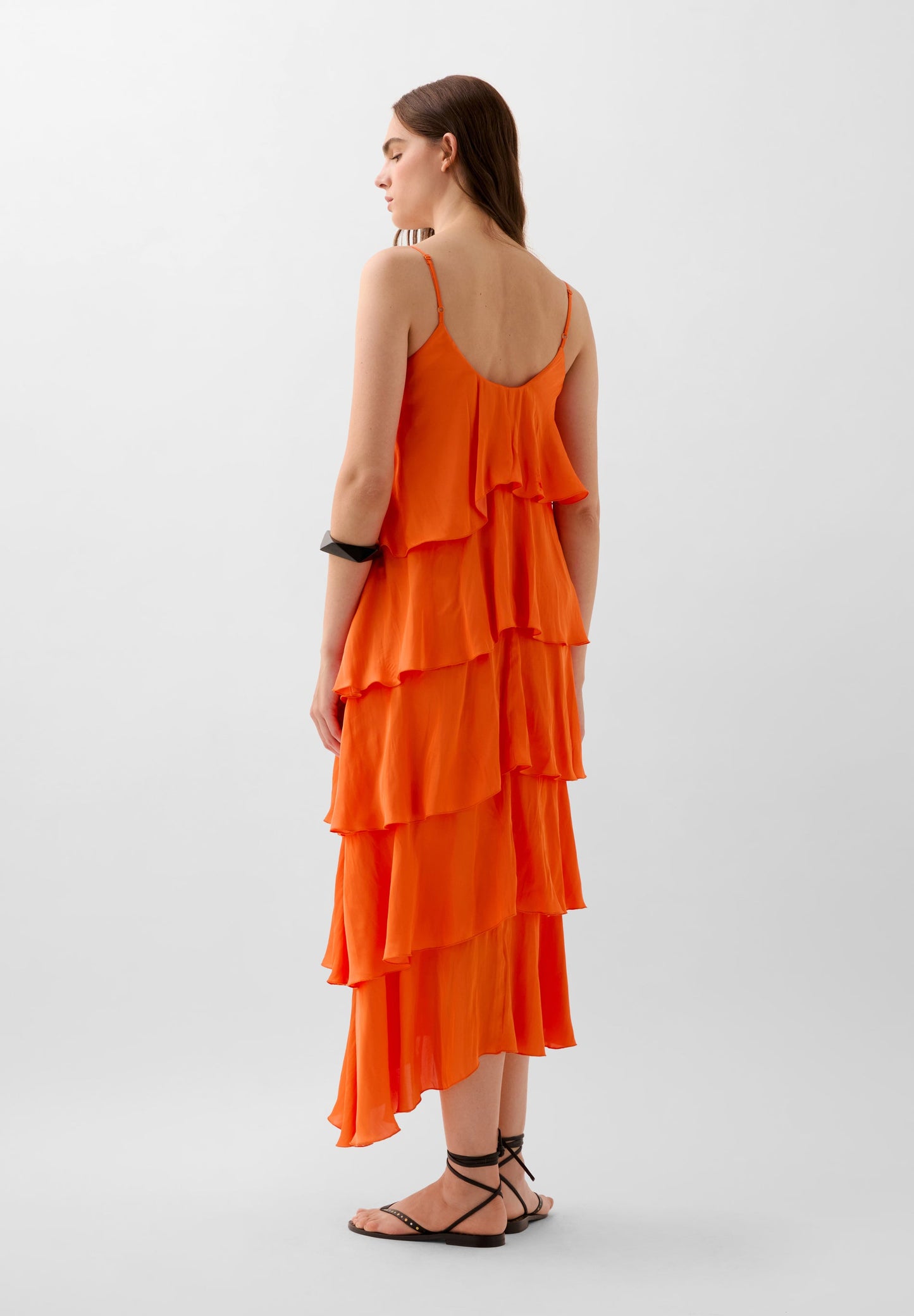 ASYMMETRISCHES KLEID VOLANTS