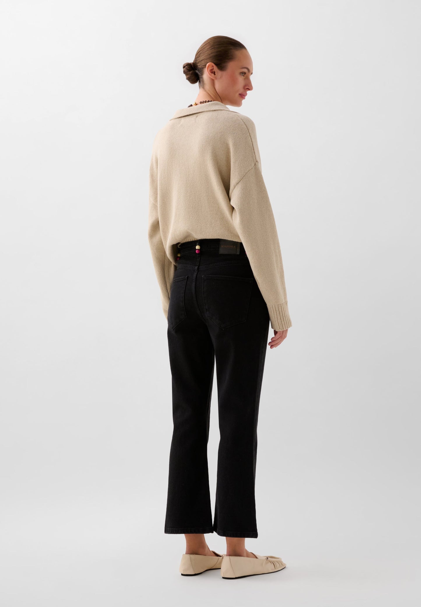SCANKLE BEADS DENIM PANT