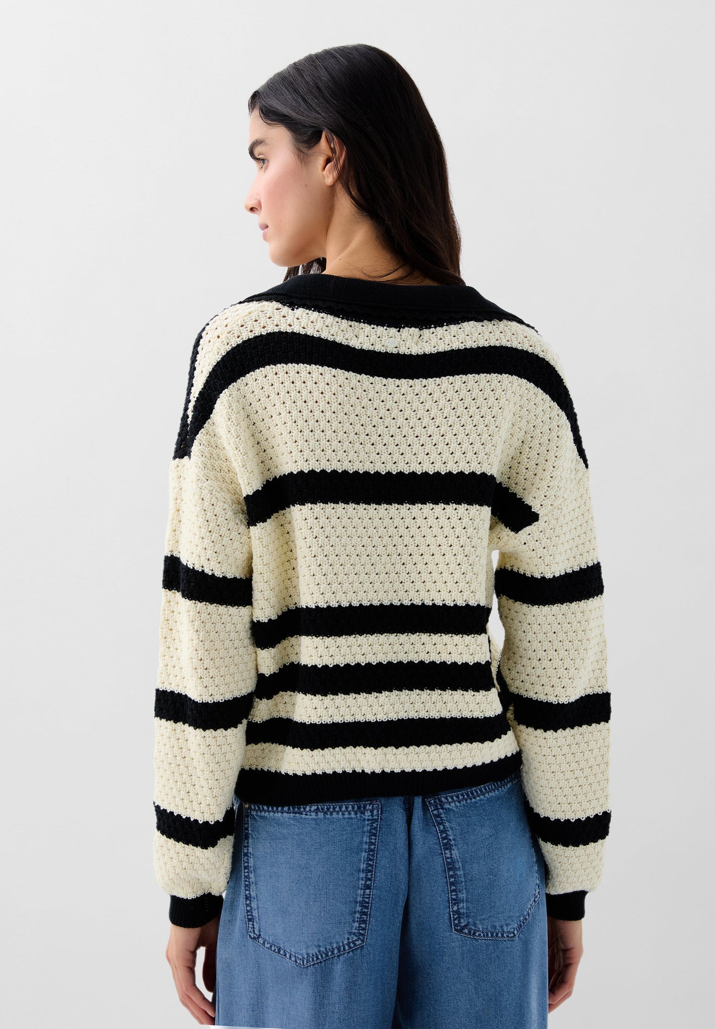 HÄKEL-PULLOVER MIT STREIFEN