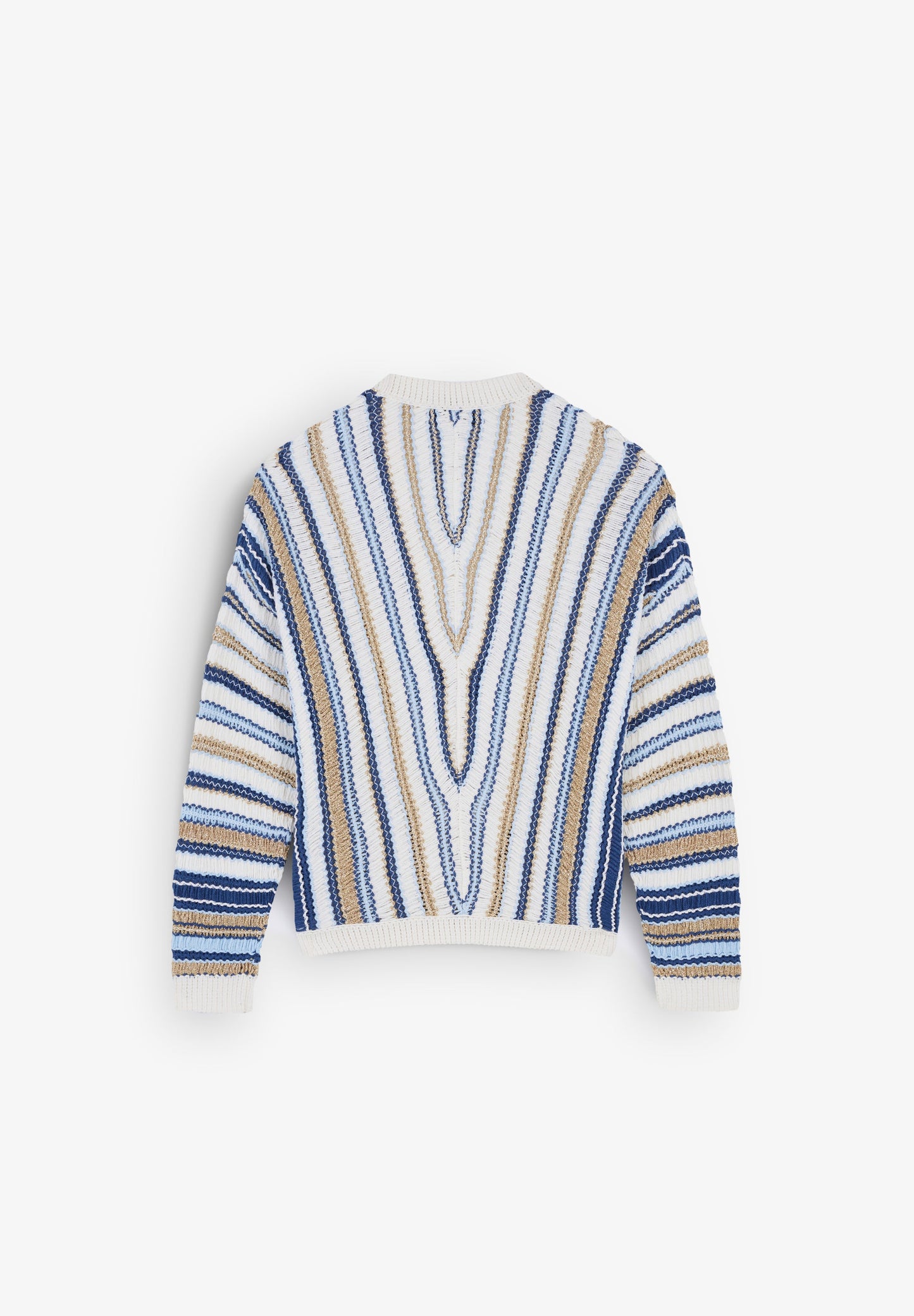 GESTREIFTER HÄKEL-PULLOVER
