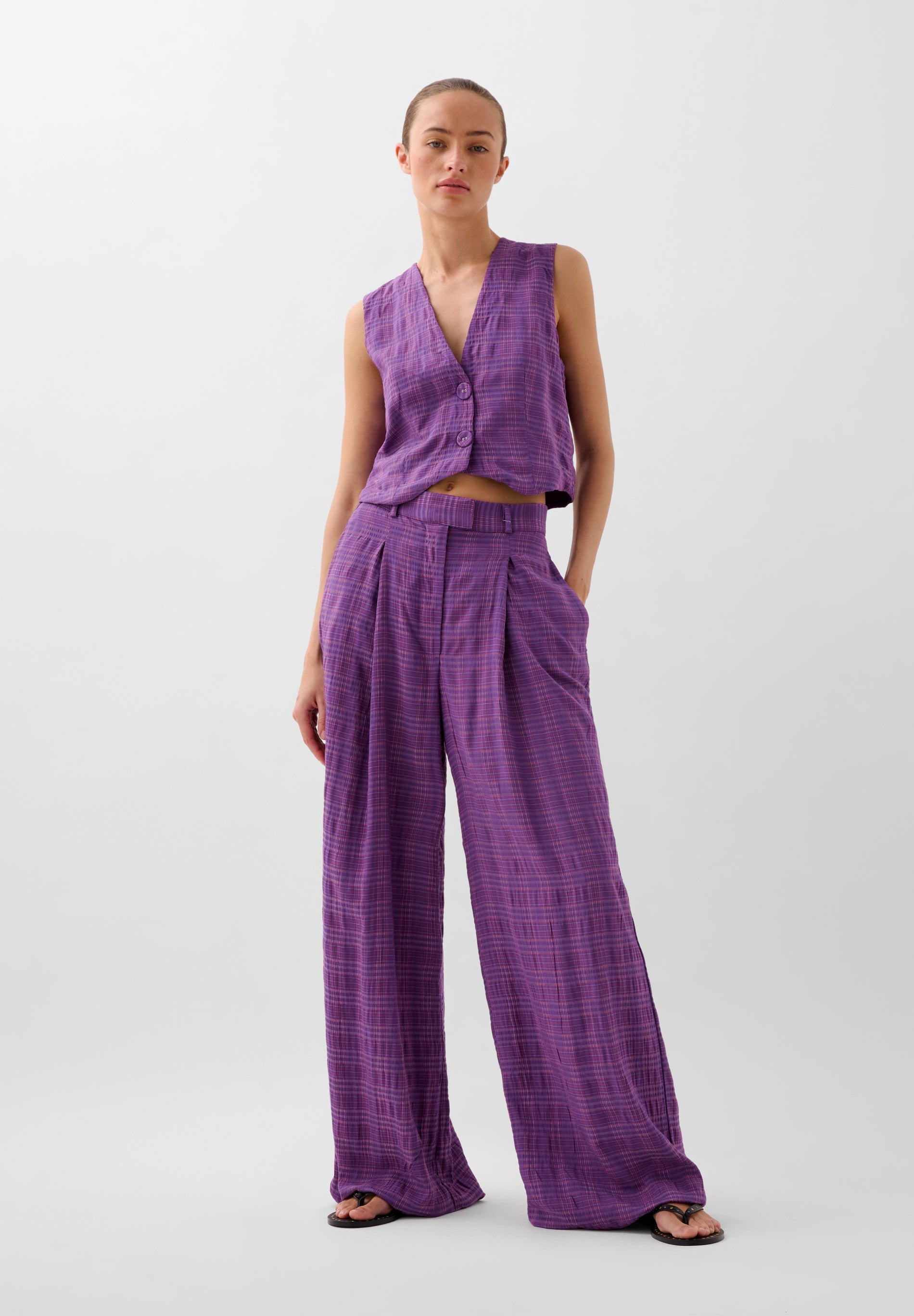 HOSE GESTREIFT FULL LENGTH BUNDFALTEN