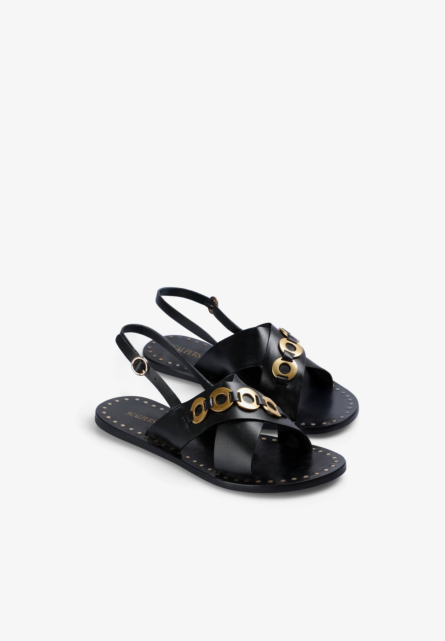 SANDALEN AUS 100% METALLIC-LEDER