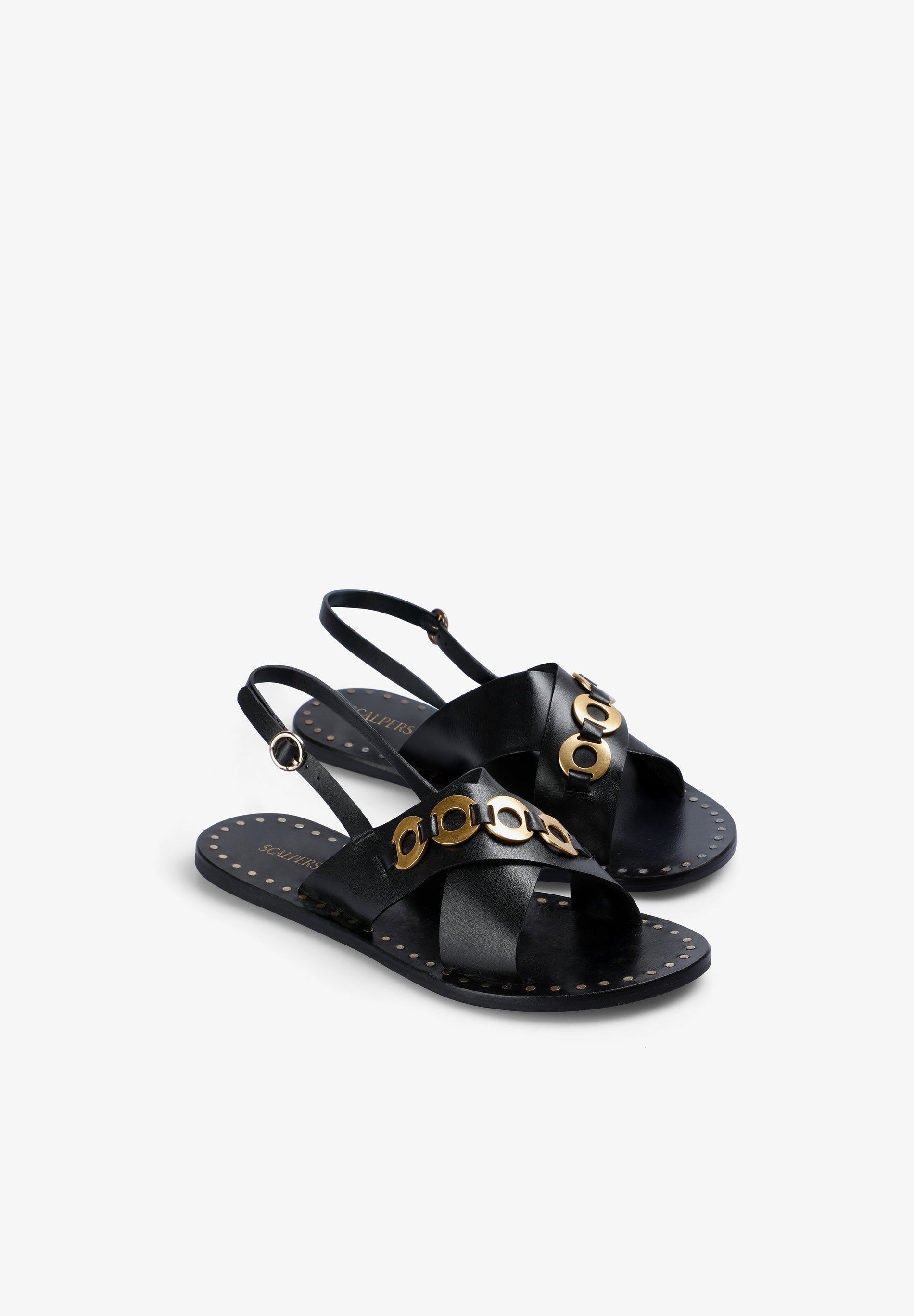 SANDALEN AUS 100% METALLIC-LEDER