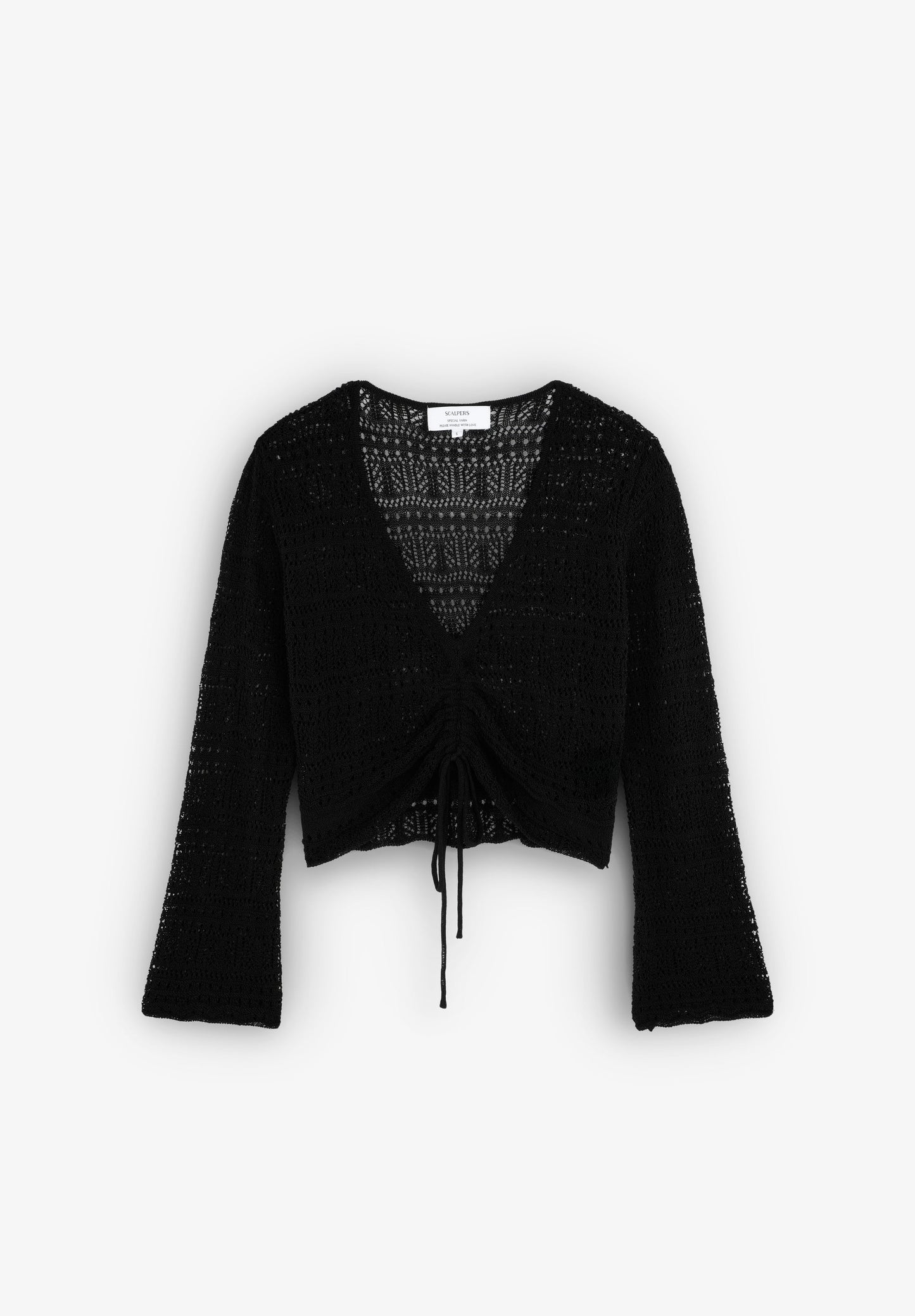 STRICKPULLOVER MIT RAFFUNG