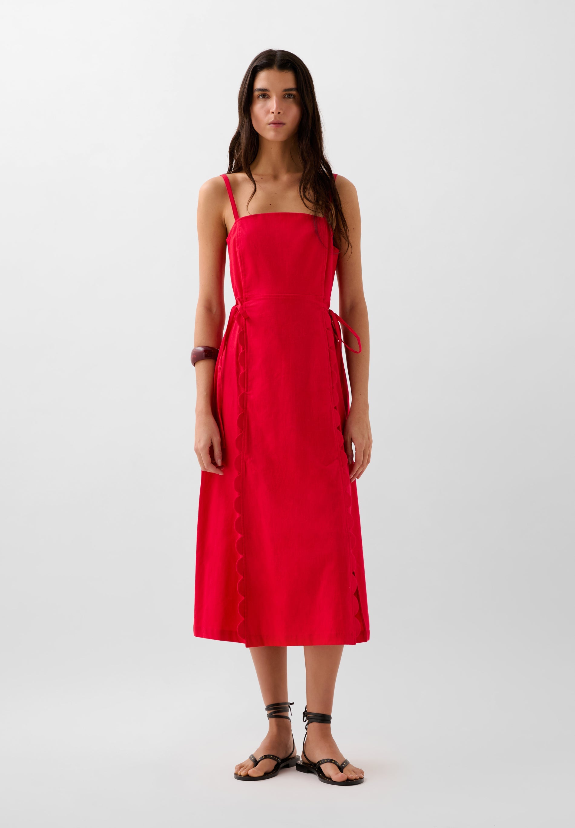 SCLINEN SCALLOP DRESS