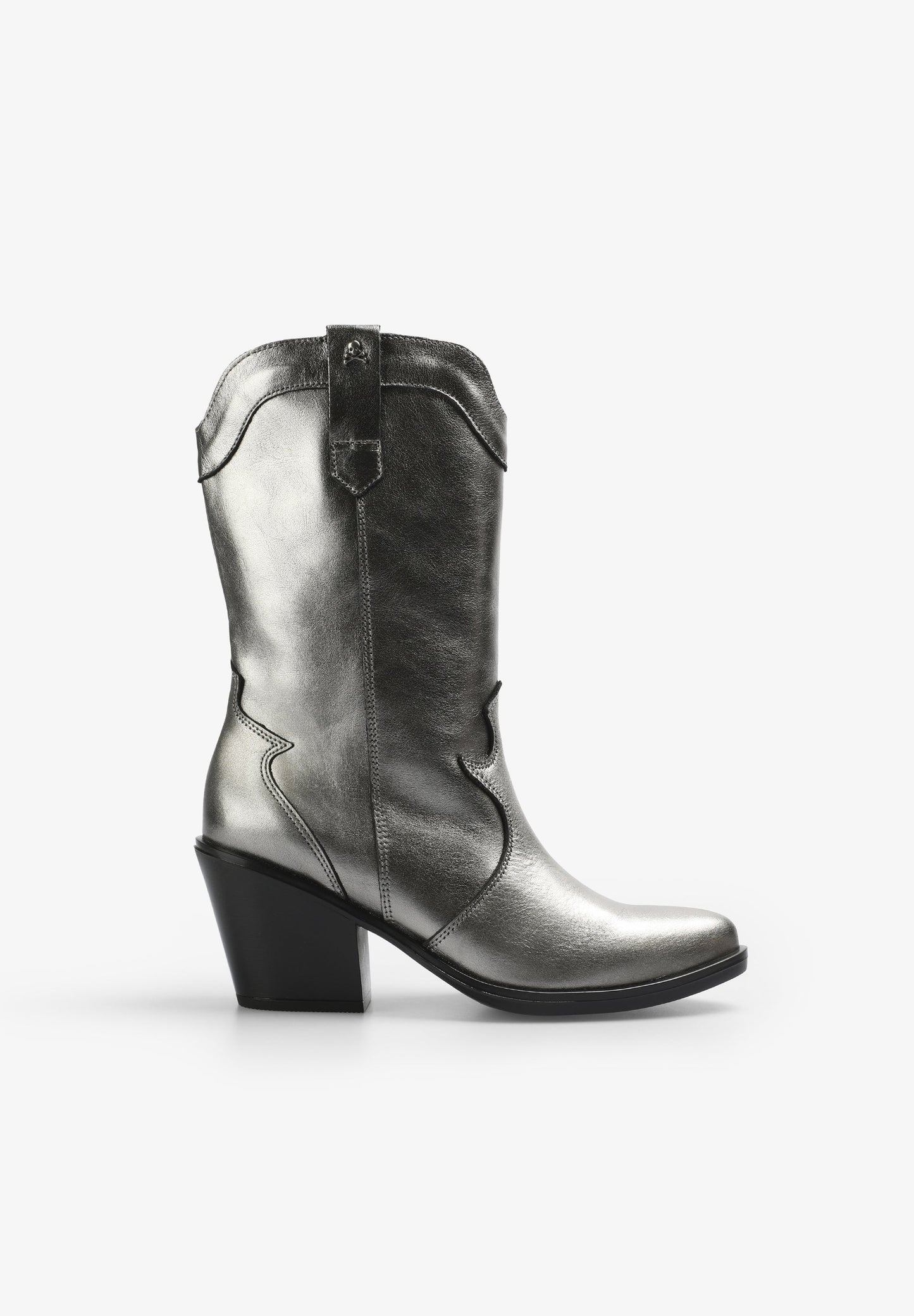 METALLIC-LEDERSTIEFEL IM COWBOYLOOK